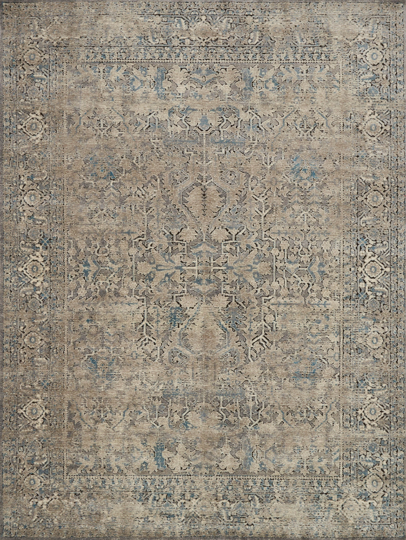 front view of Millennium Grey / Stone luxury Rug