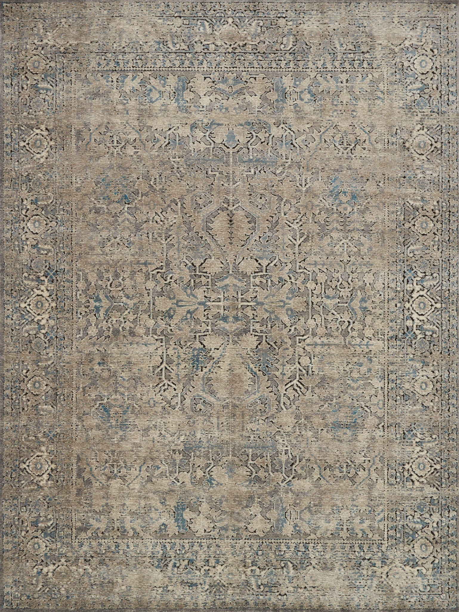 detail view of Millennium Grey / Charcoal luxury Rug