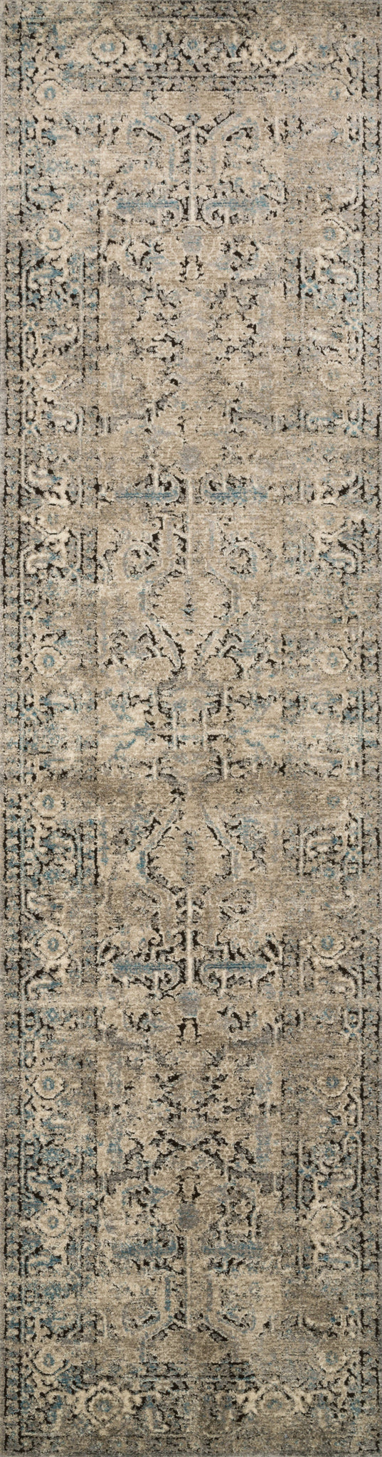 angle view of Millennium Grey / Charcoal luxury Rug