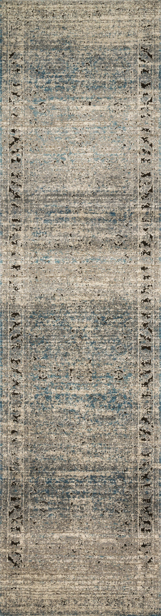 side view of Millennium Grey / Blue luxury Rug