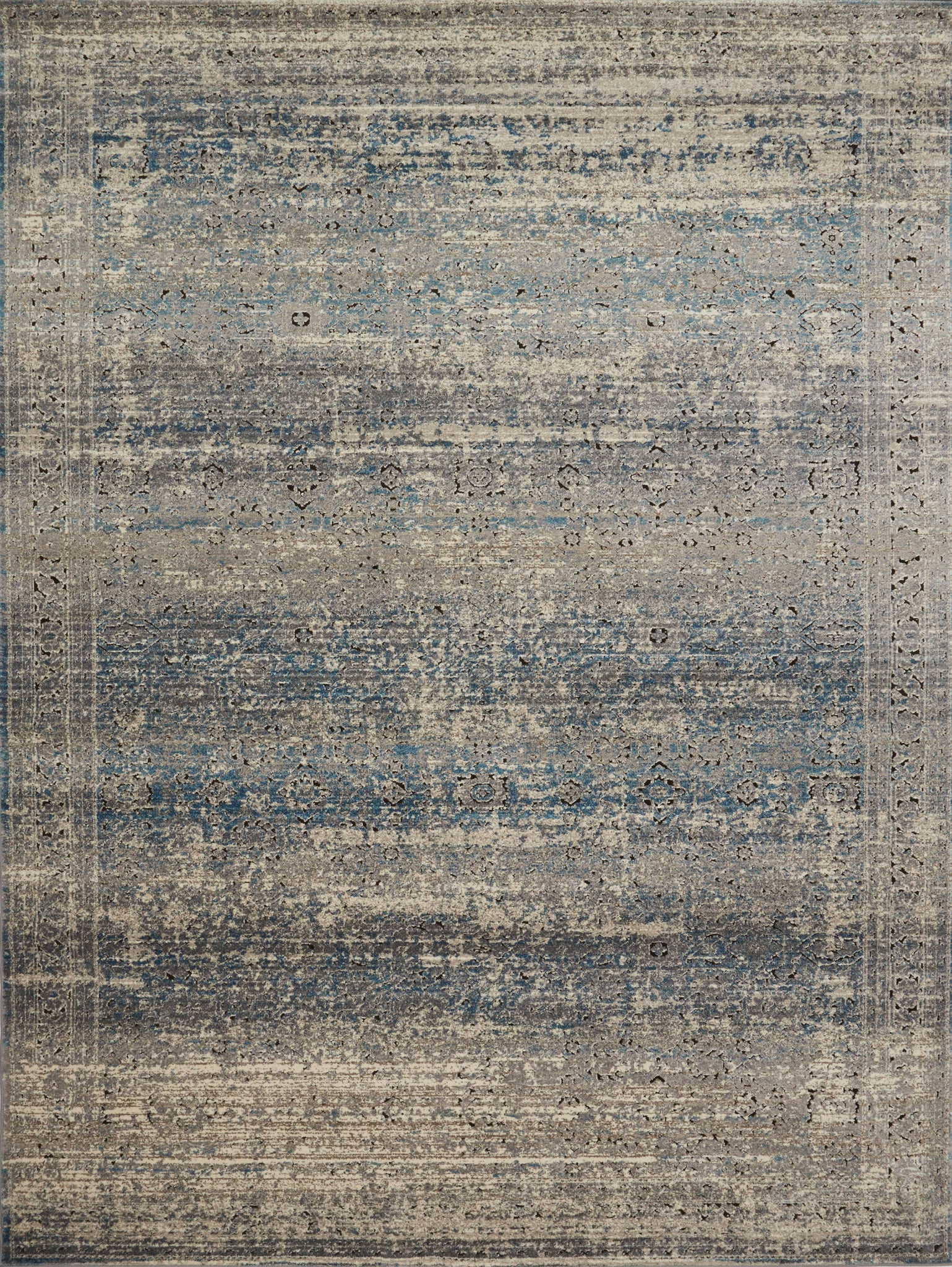 angle view of Millennium Ivory / Grey luxury Rug