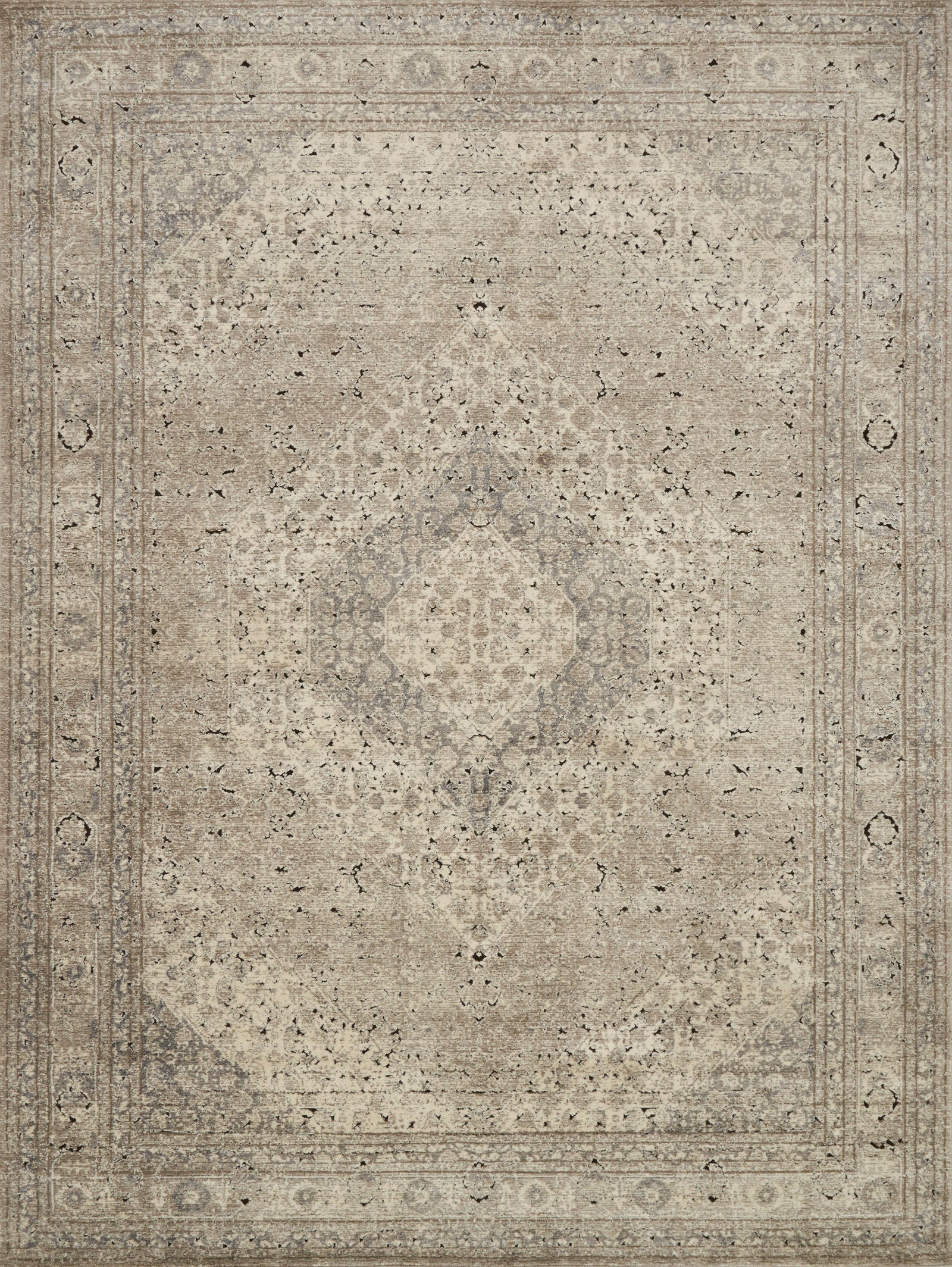 front view of Millennium Sand / Ivory luxury Rug