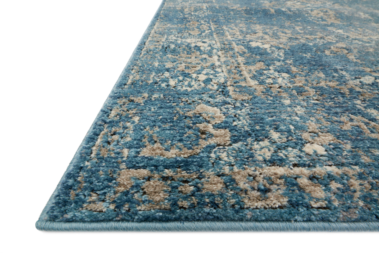 front view of Millennium Blue / Taupe luxury Rug