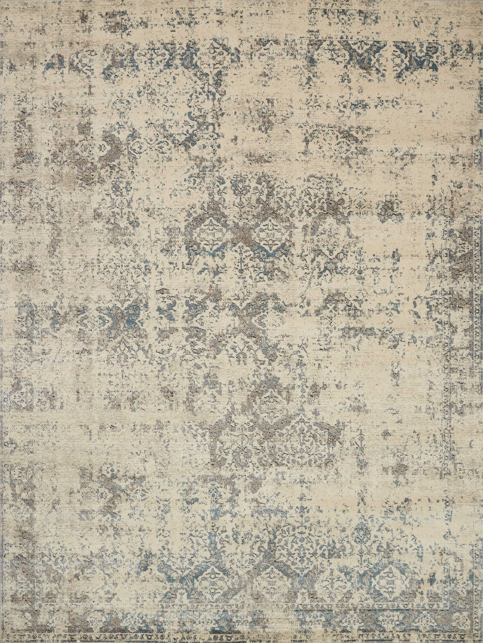 side view of Millennium Ivory / Grey luxury Rug