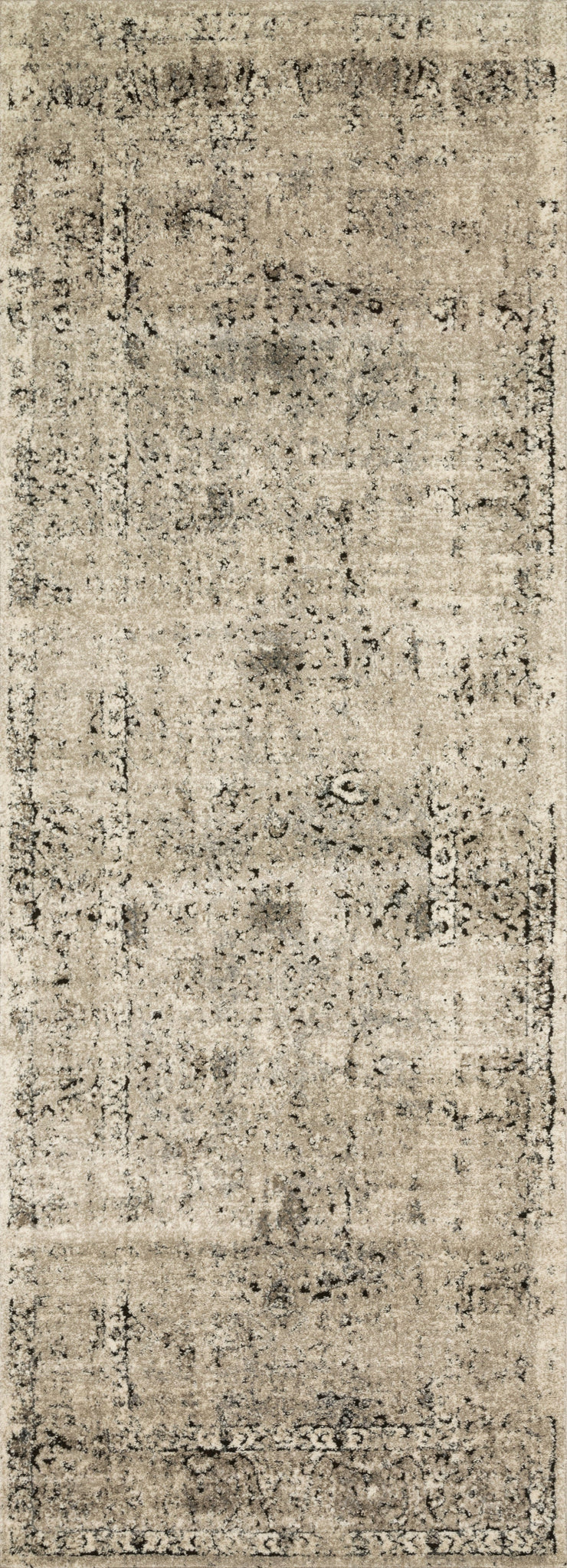side view of Millennium Stone / Charcoal luxury Rug