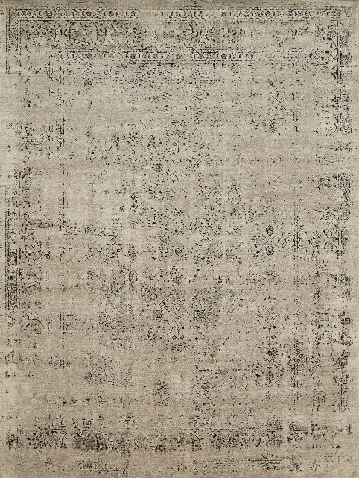 front view of Millennium Stone / Charcoal luxury Rug
