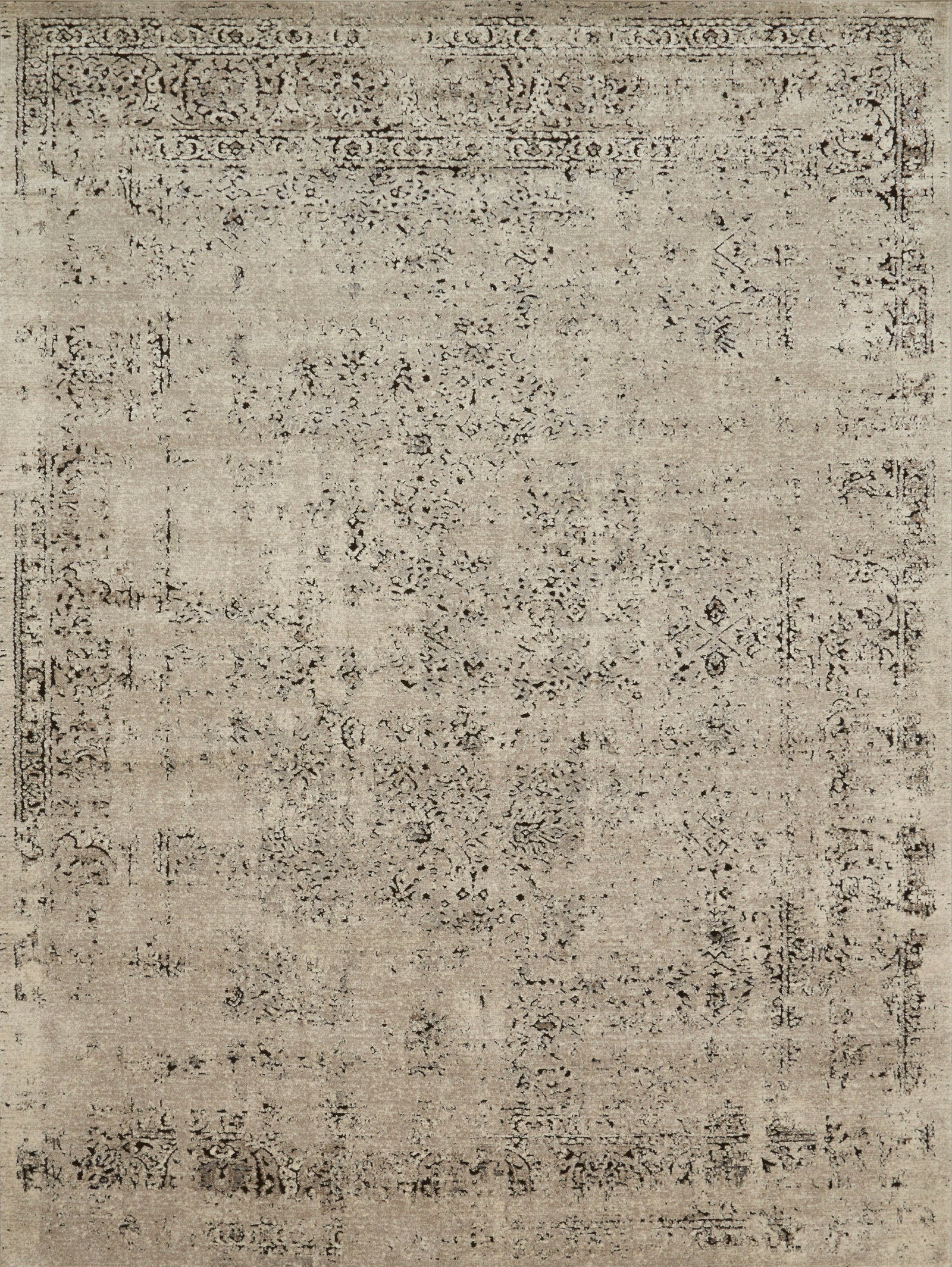 front view of Millennium Stone / Charcoal luxury Rug