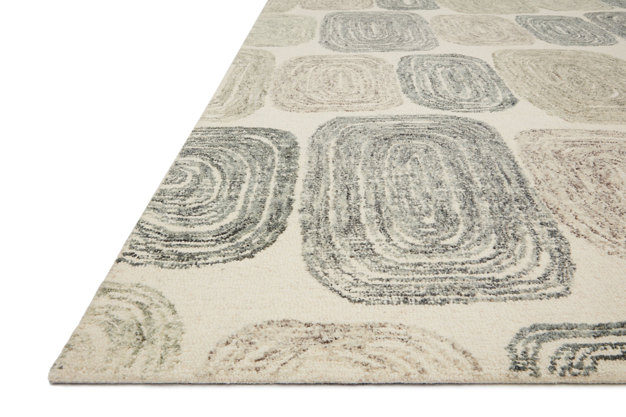 angle view of Milo Dk. Grey / Neutral luxury Rug