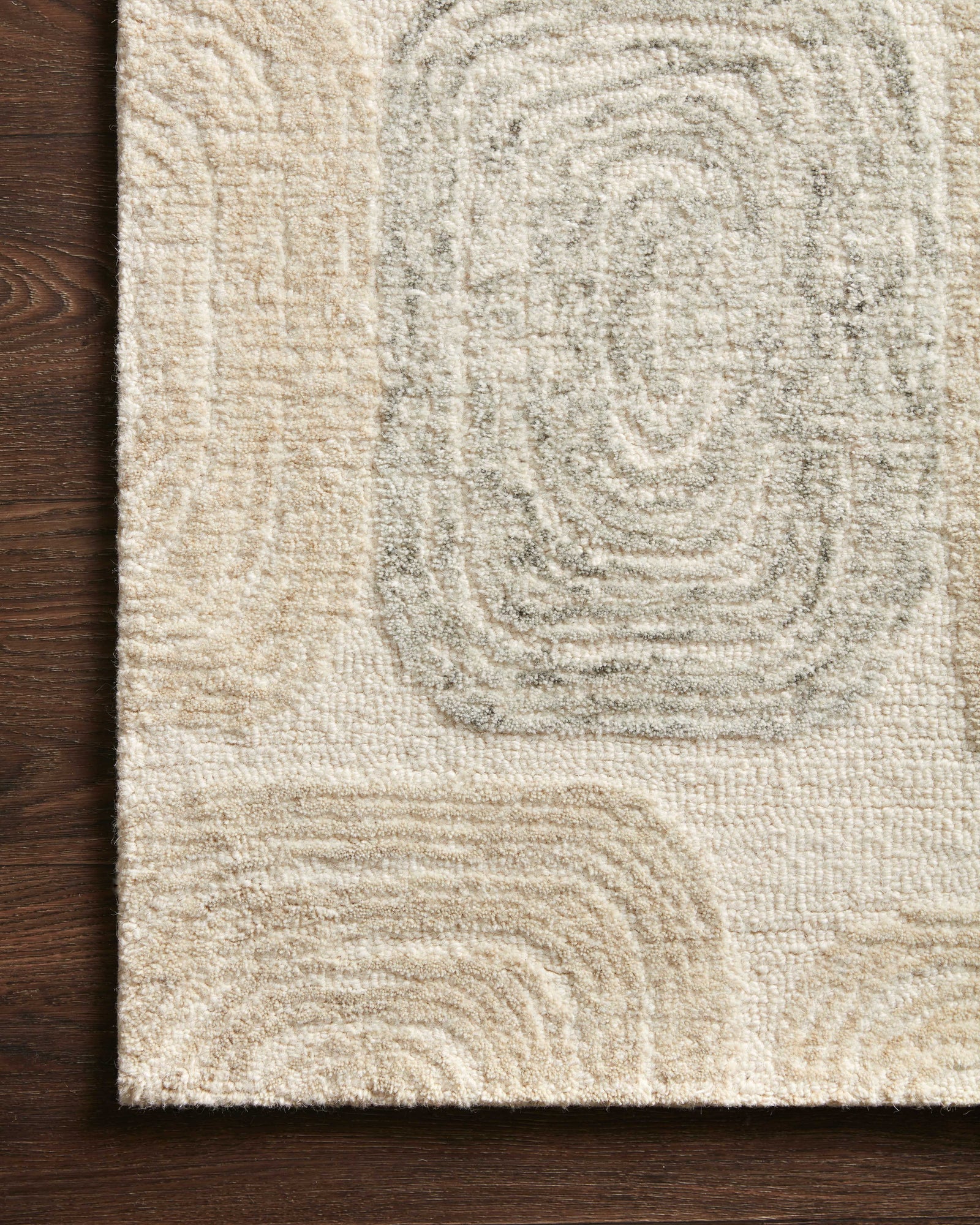 front view of Milo Teal / Neutral luxury Rug