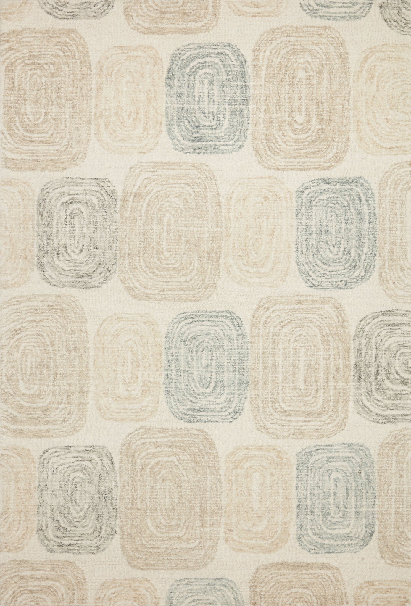 side view of Milo Teal / Neutral luxury Rug
