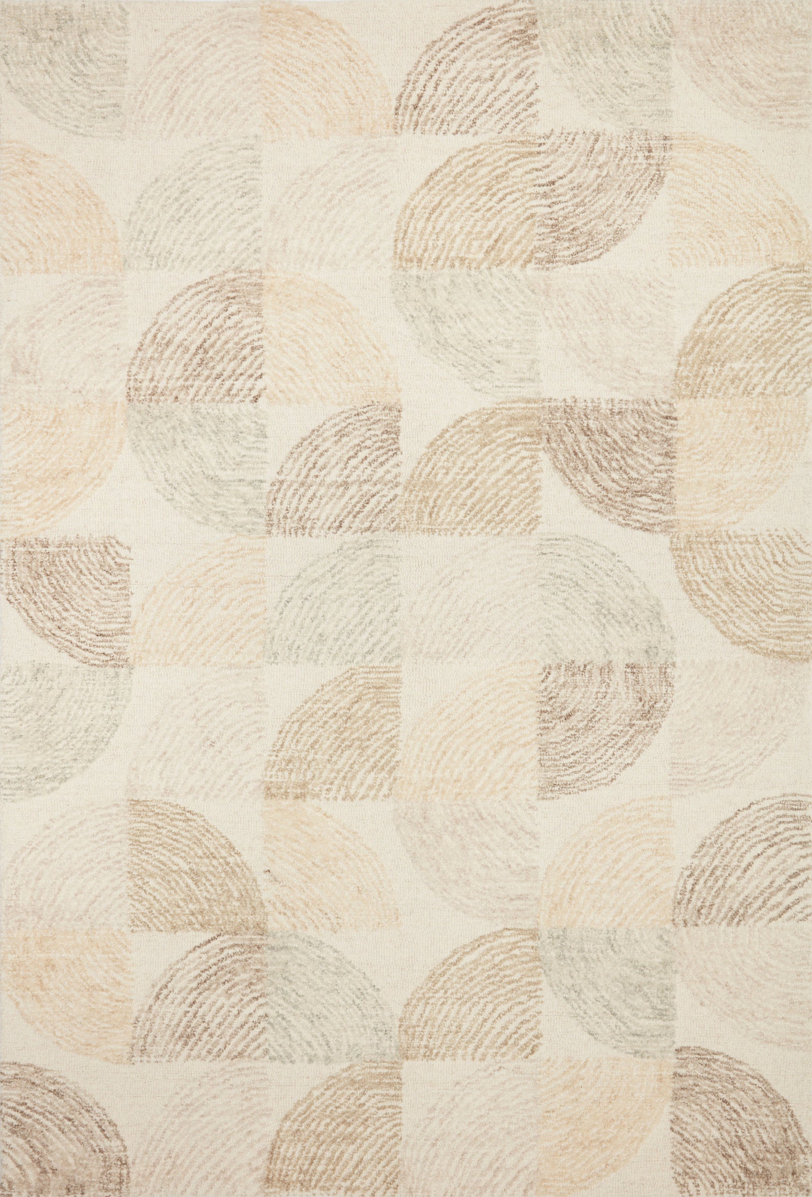 front view of Milo Pebble / Multi luxury Rug