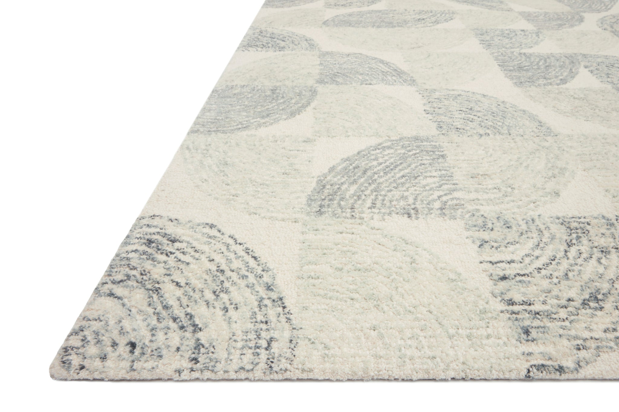 angle view of Milo Slate / Denim luxury Rug