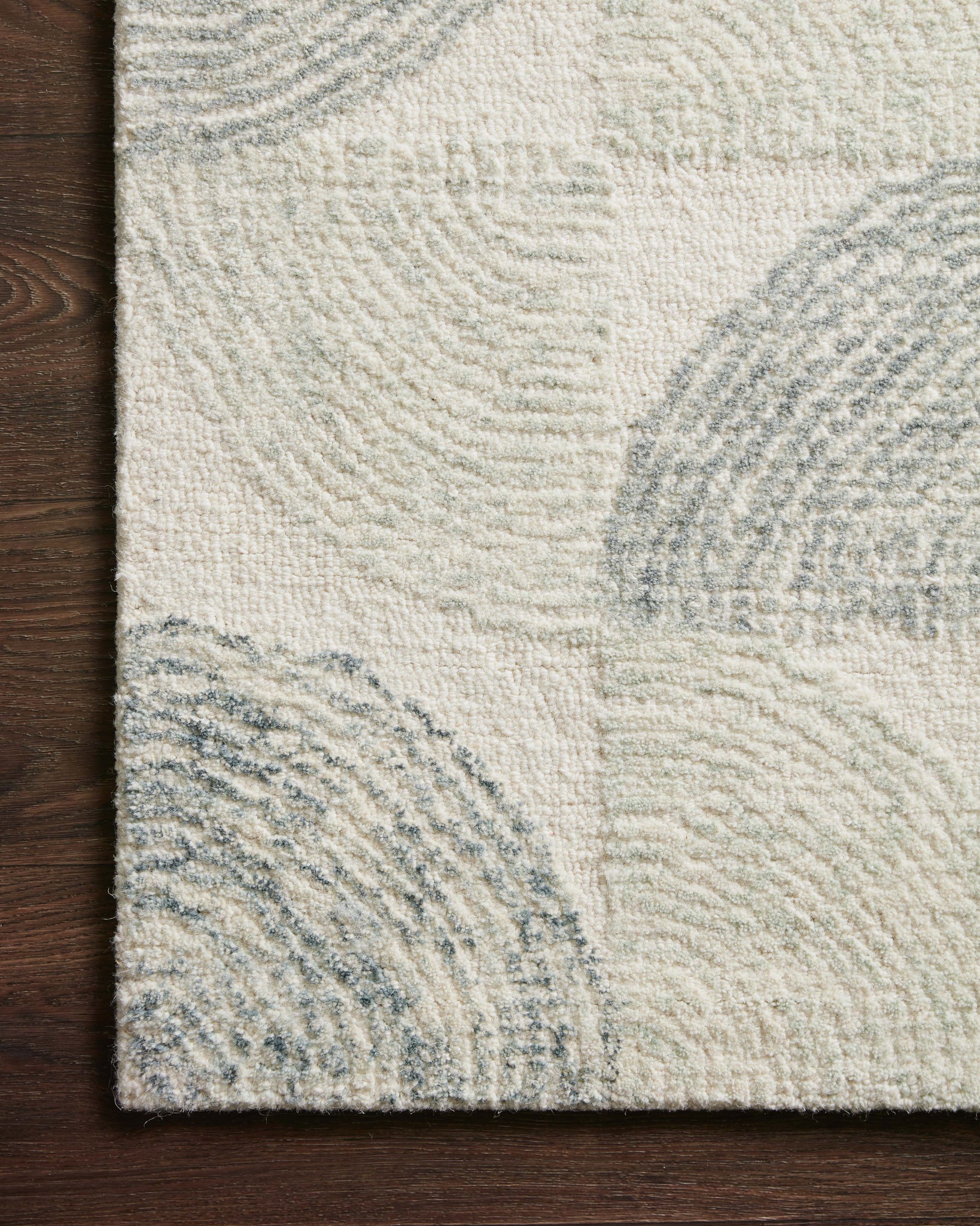 side view of Milo Slate / Denim luxury Rug