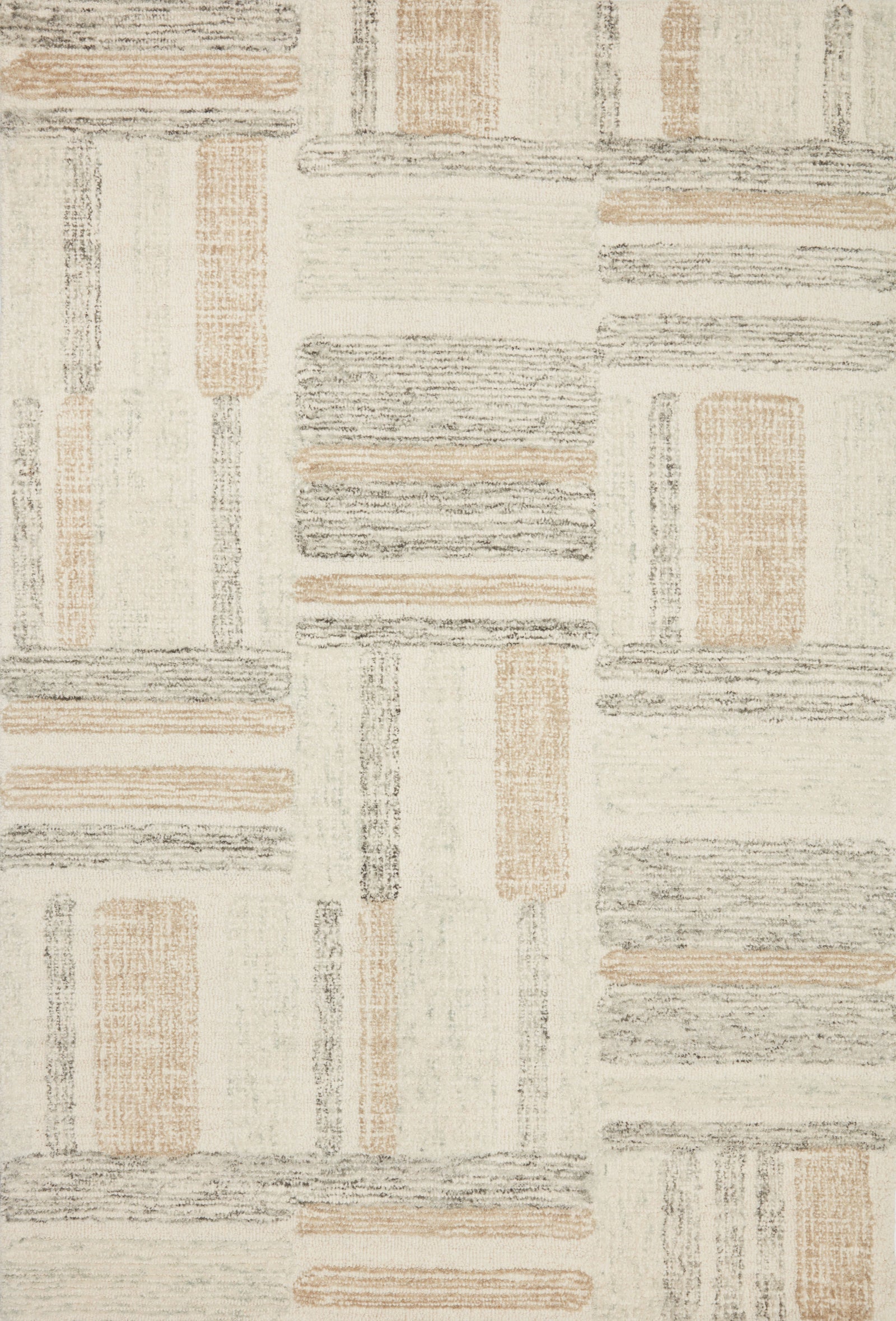 front view of Milo Slate / Olive luxury Rug