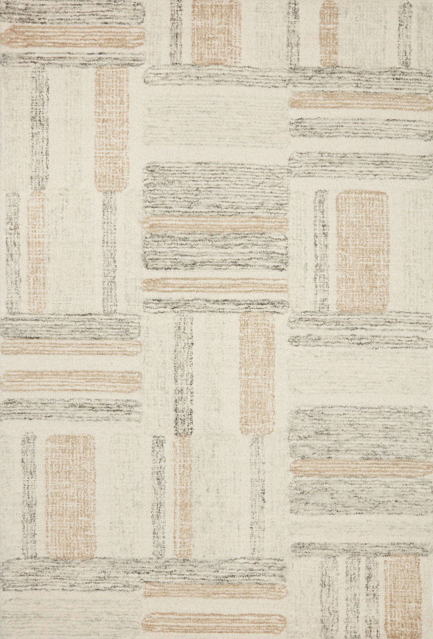 front view of Milo Slate / Olive luxury Rug