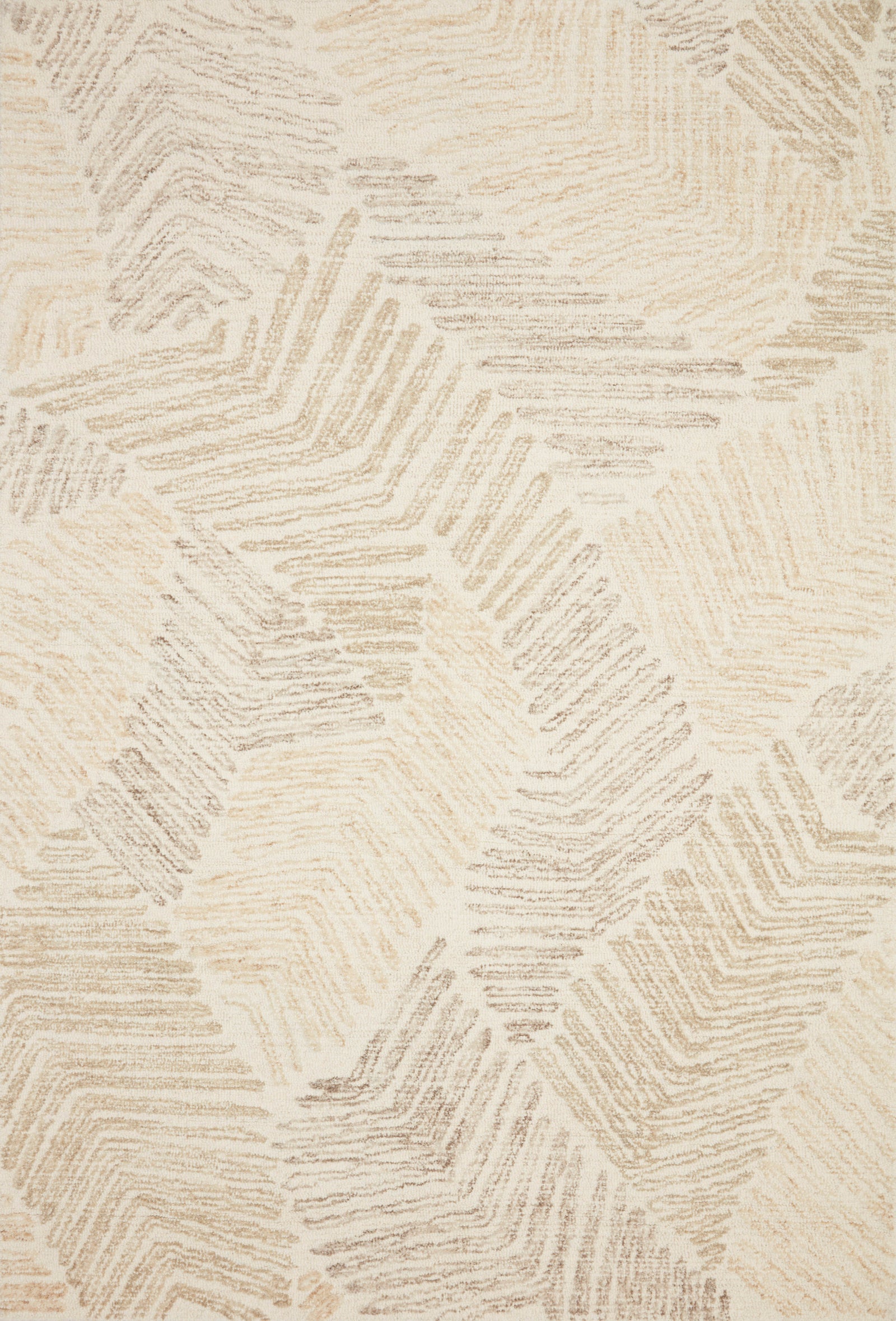 front view of Milo Olive / Natural luxury Rug
