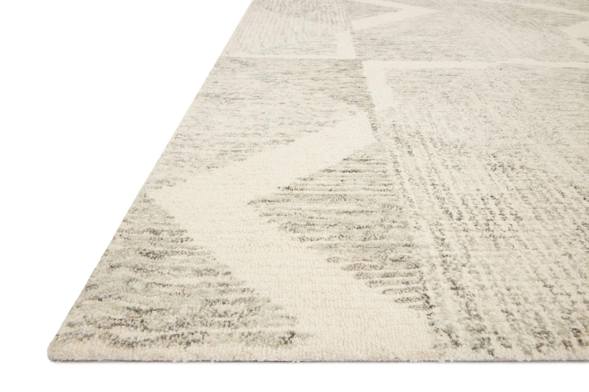 side view of Milo Lt Grey / Granite luxury Rug