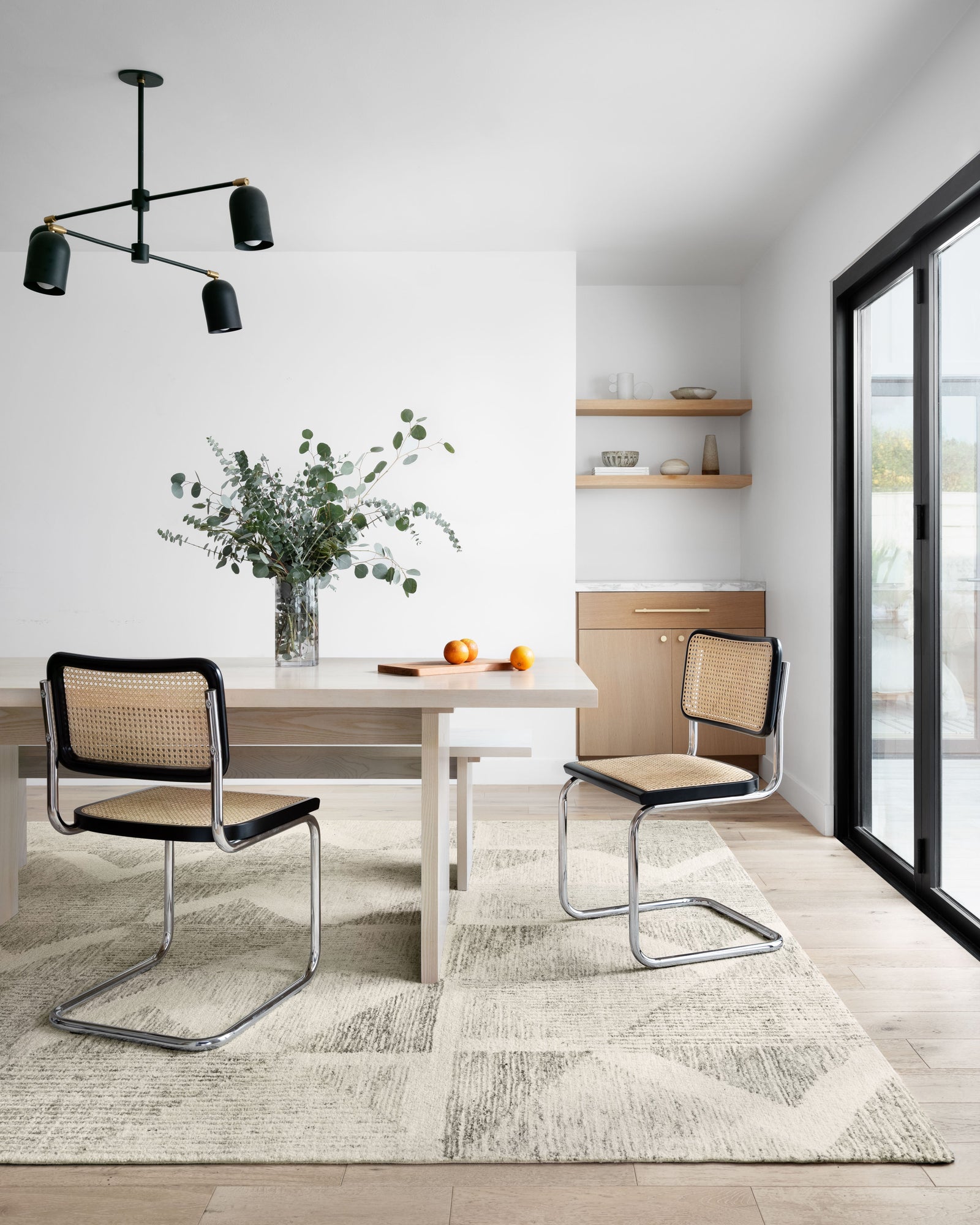 front view of Milo Lt Grey / Granite luxury Rug