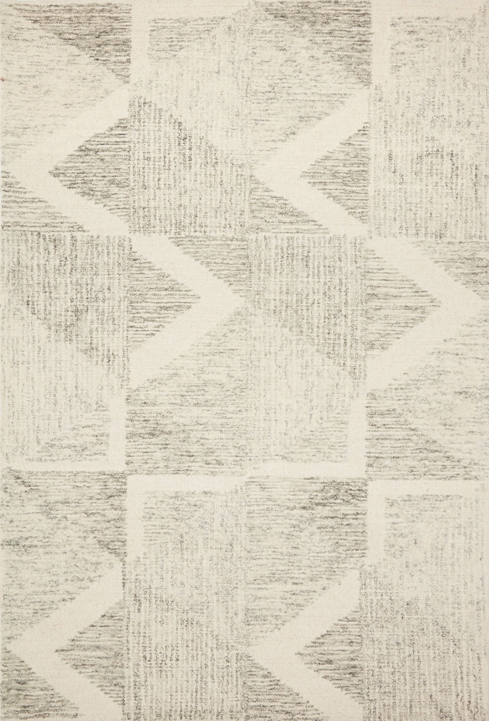 front view of Milo Lt Grey / Granite luxury Rug
