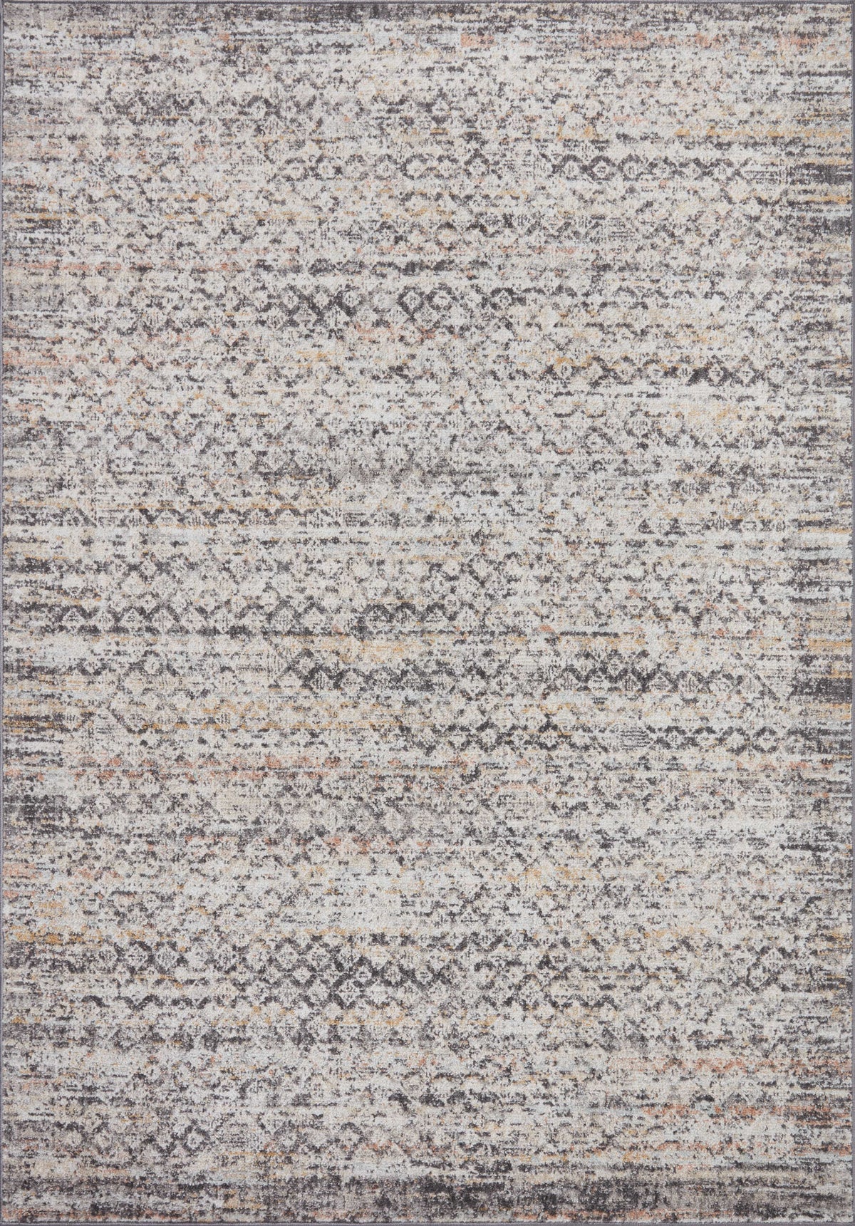 front view of Monroe Grey / Multi luxury Rug
