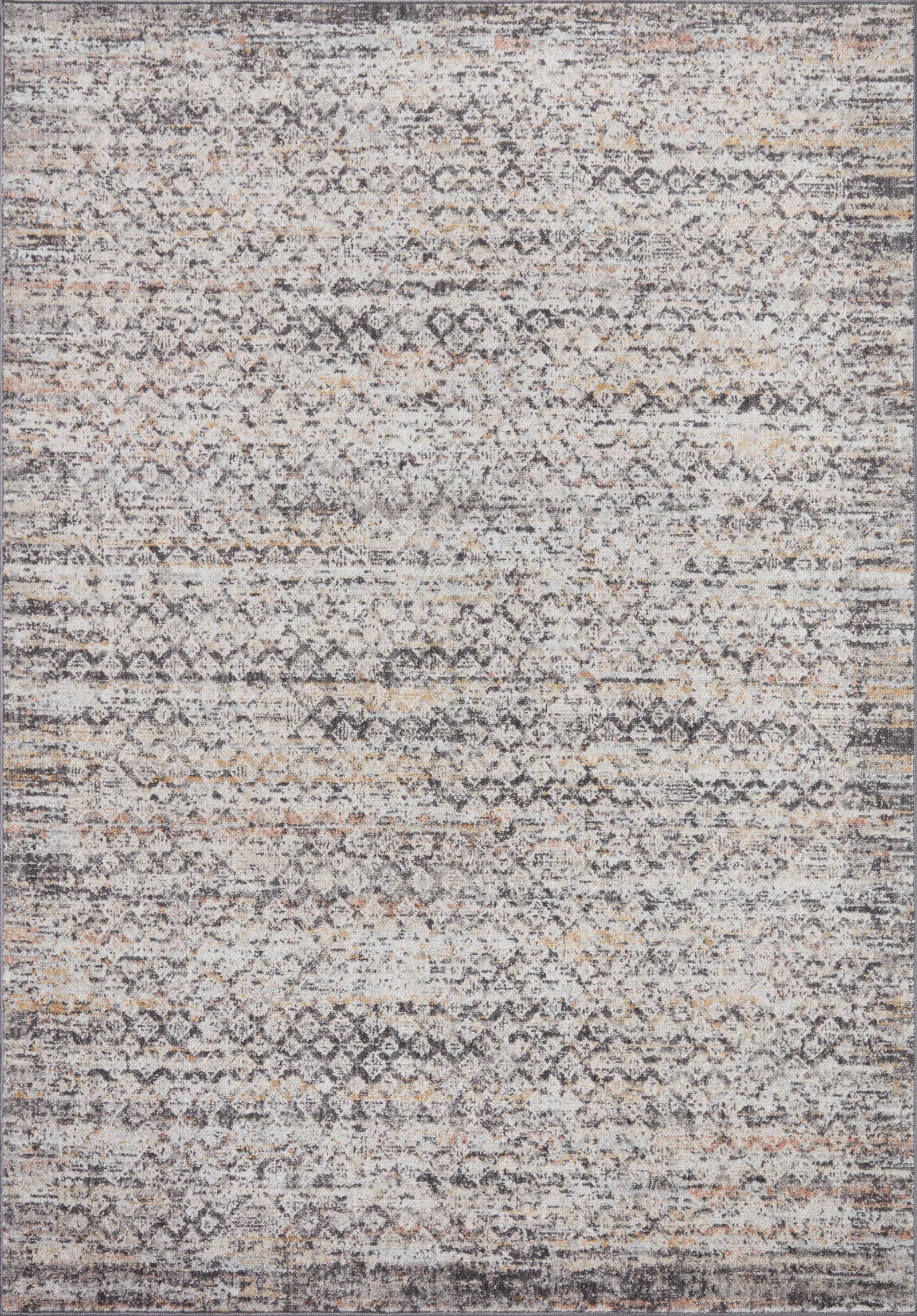 front view of Monroe Grey / Multi luxury Rug