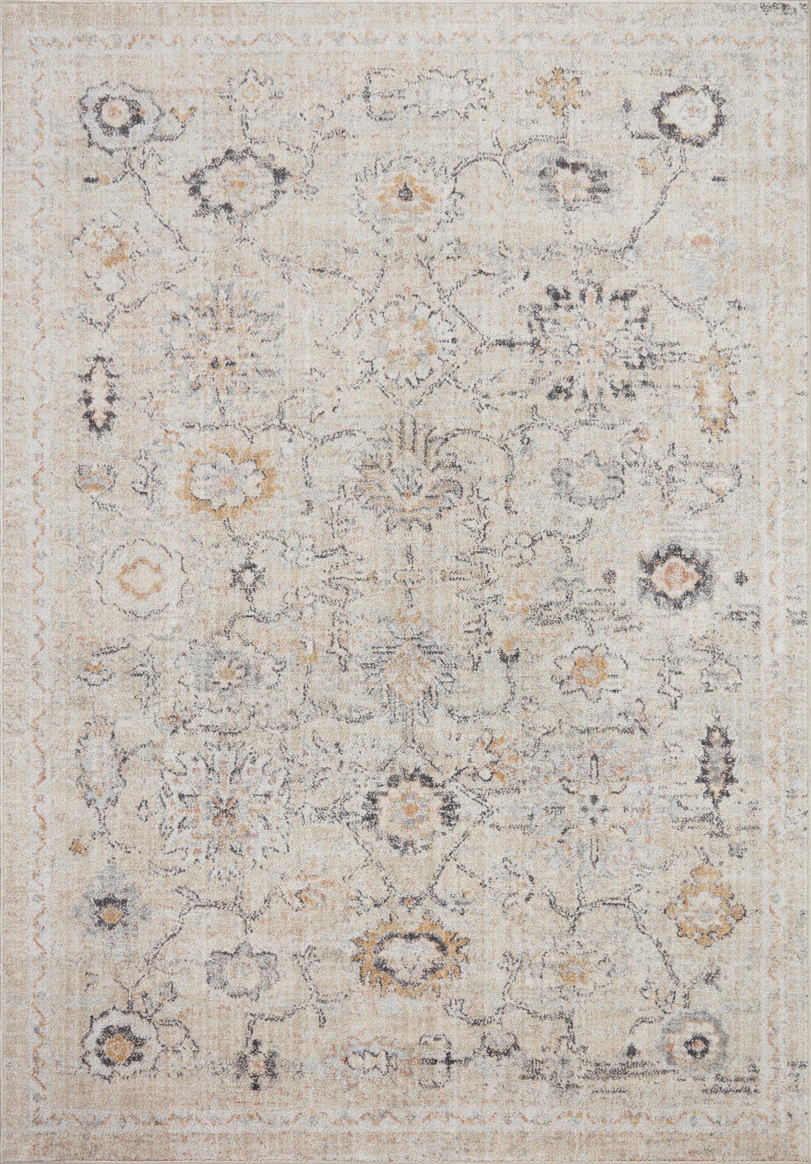 front view of Monroe Natural / Multi luxury Rug