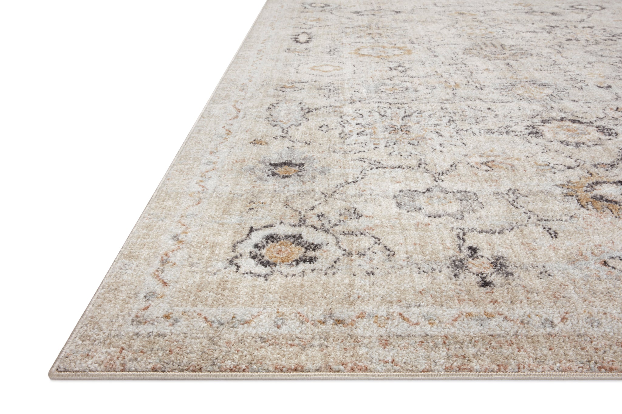 angle view of Monroe Natural / Multi luxury Rug