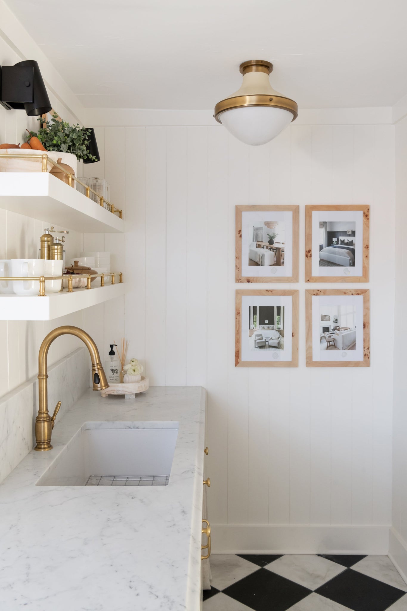 Nowra Wall Sconce in Aged Brass - Lifestyle [2306-DB]
