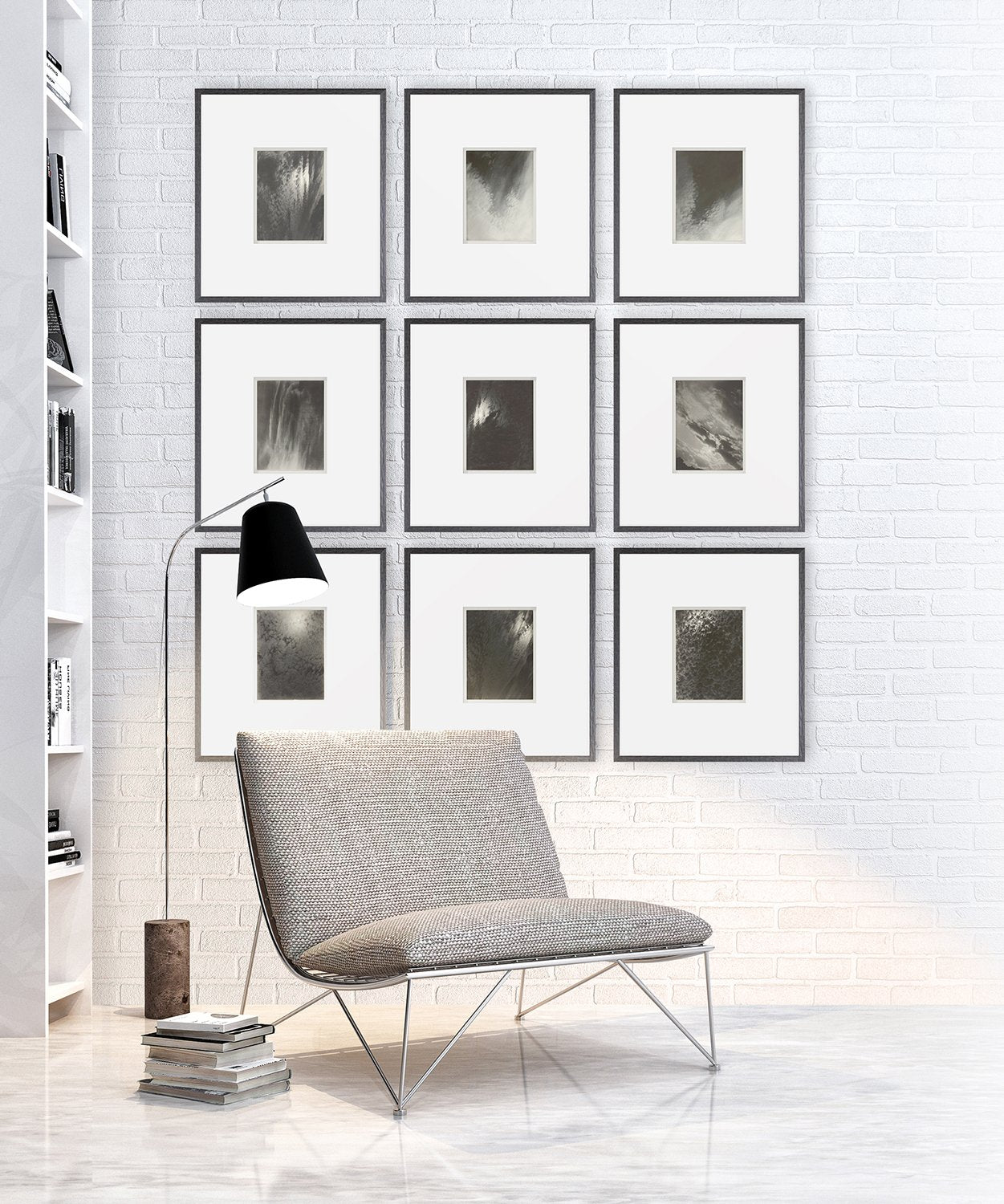 side view of Cloud Sequence Stieglitz XII luxury Artwork