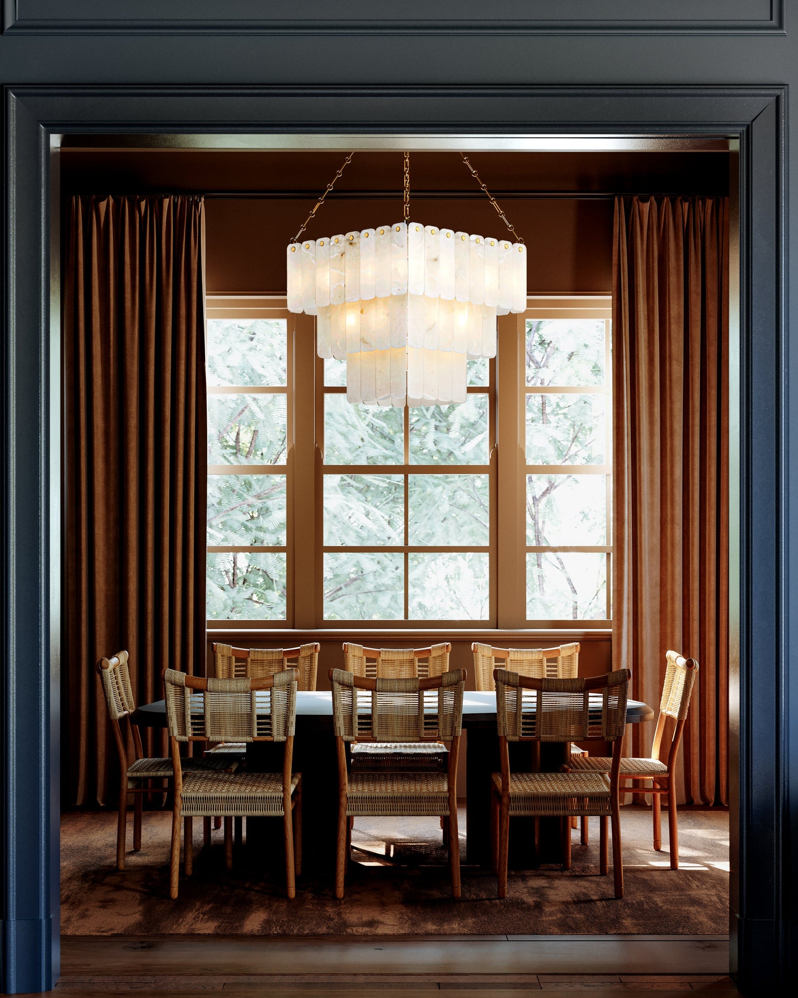 Moissanite Chandelier 26" - Lifestyle [7433-AGB]
