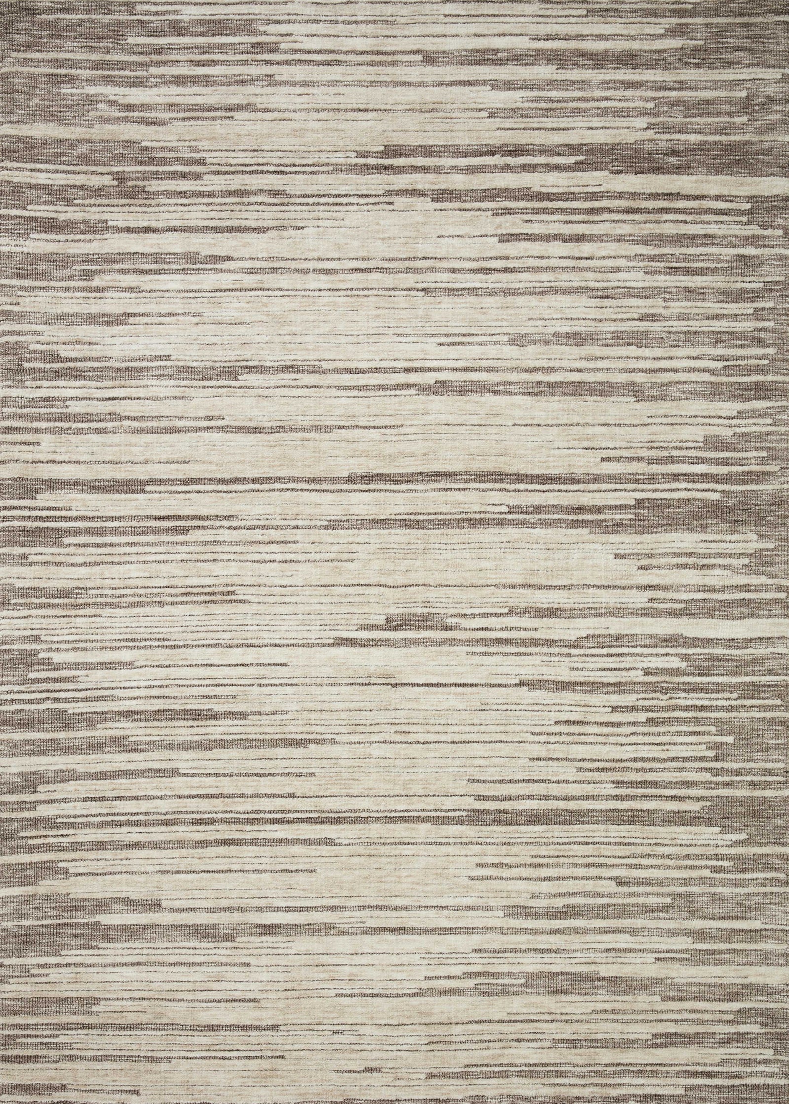 front view of Neda Taupe / Stone luxury Rug