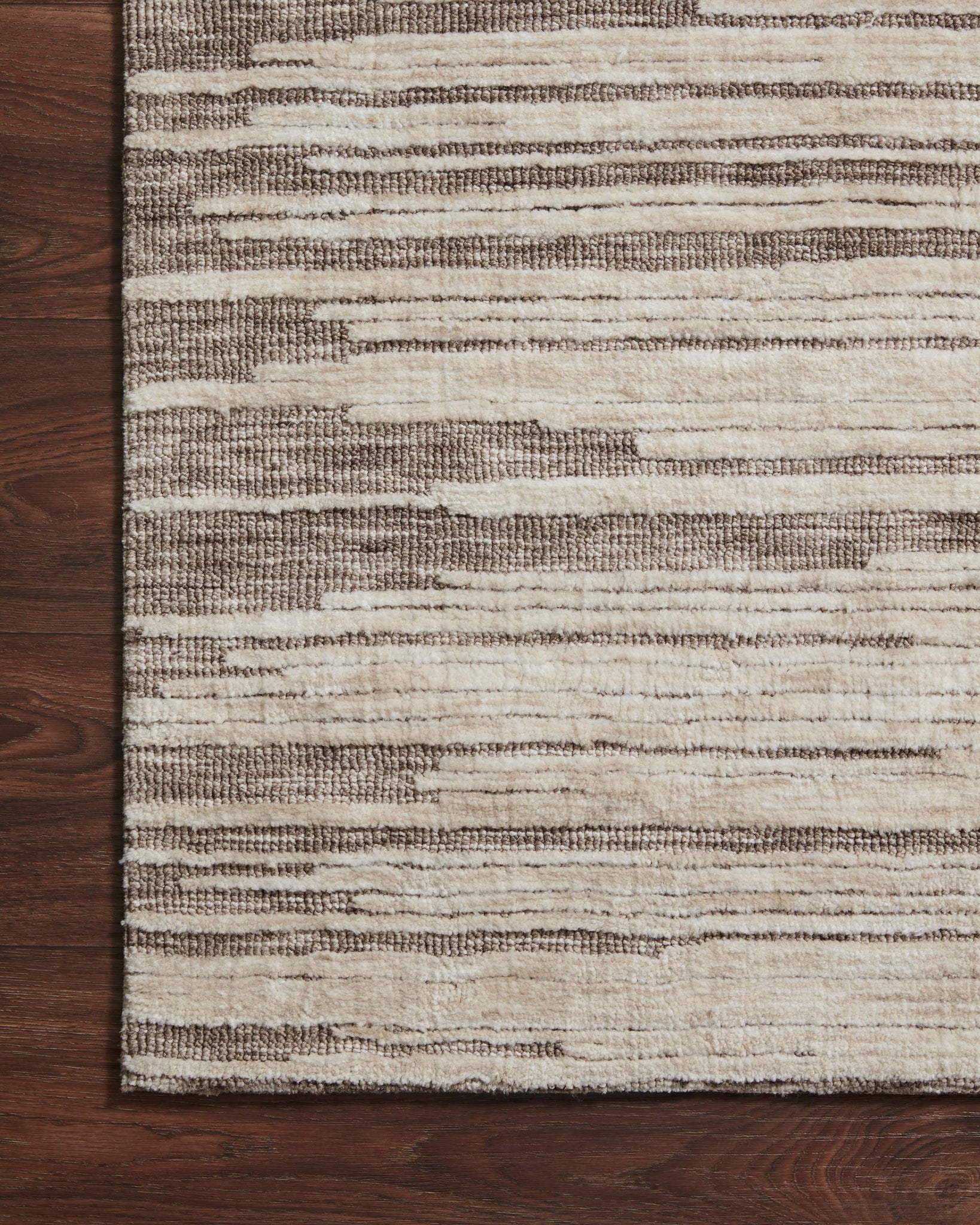 detail view of Neda Taupe / Stone luxury Rug