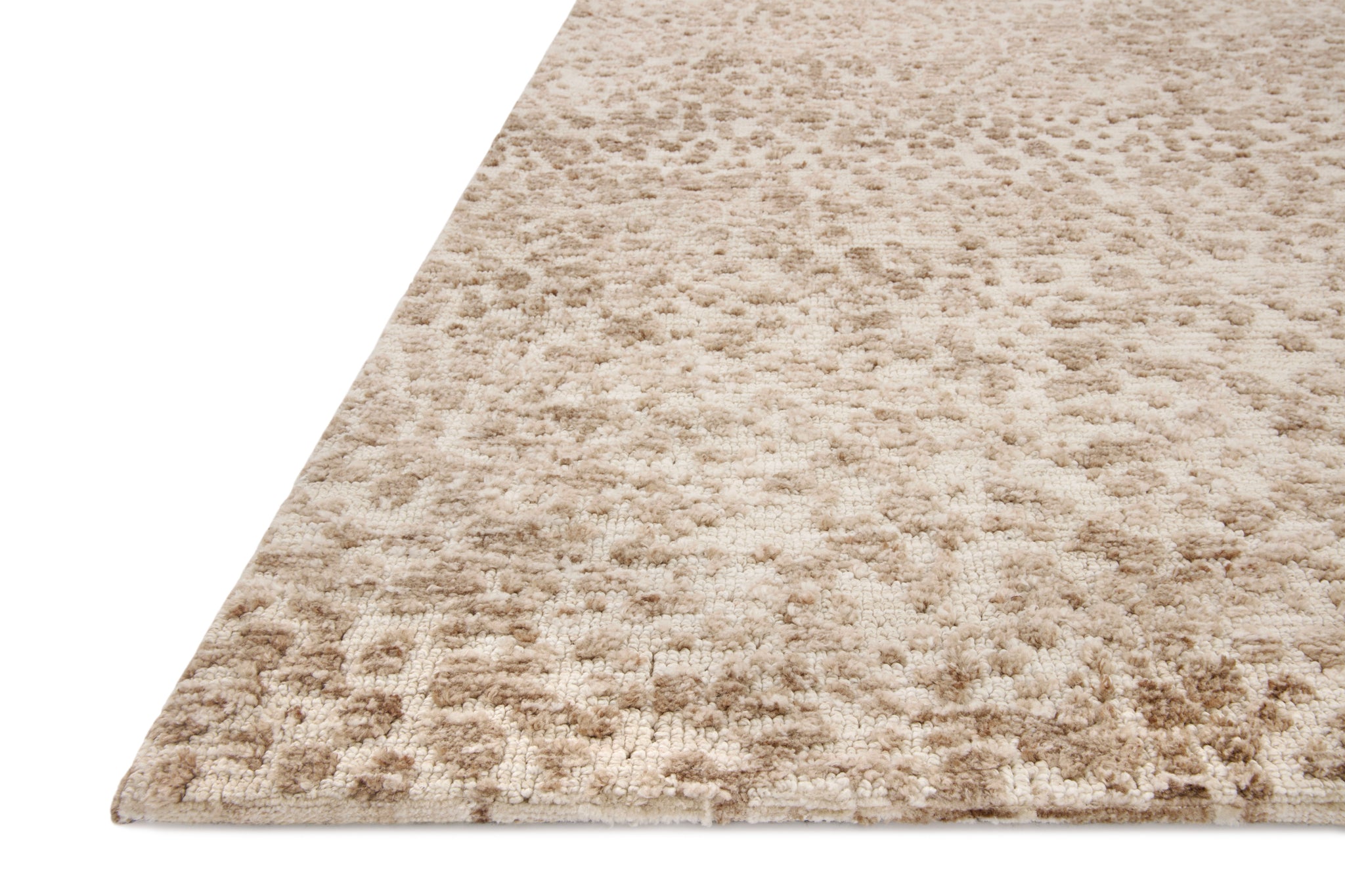 side view of Neda Ivory / Sand luxury Rug