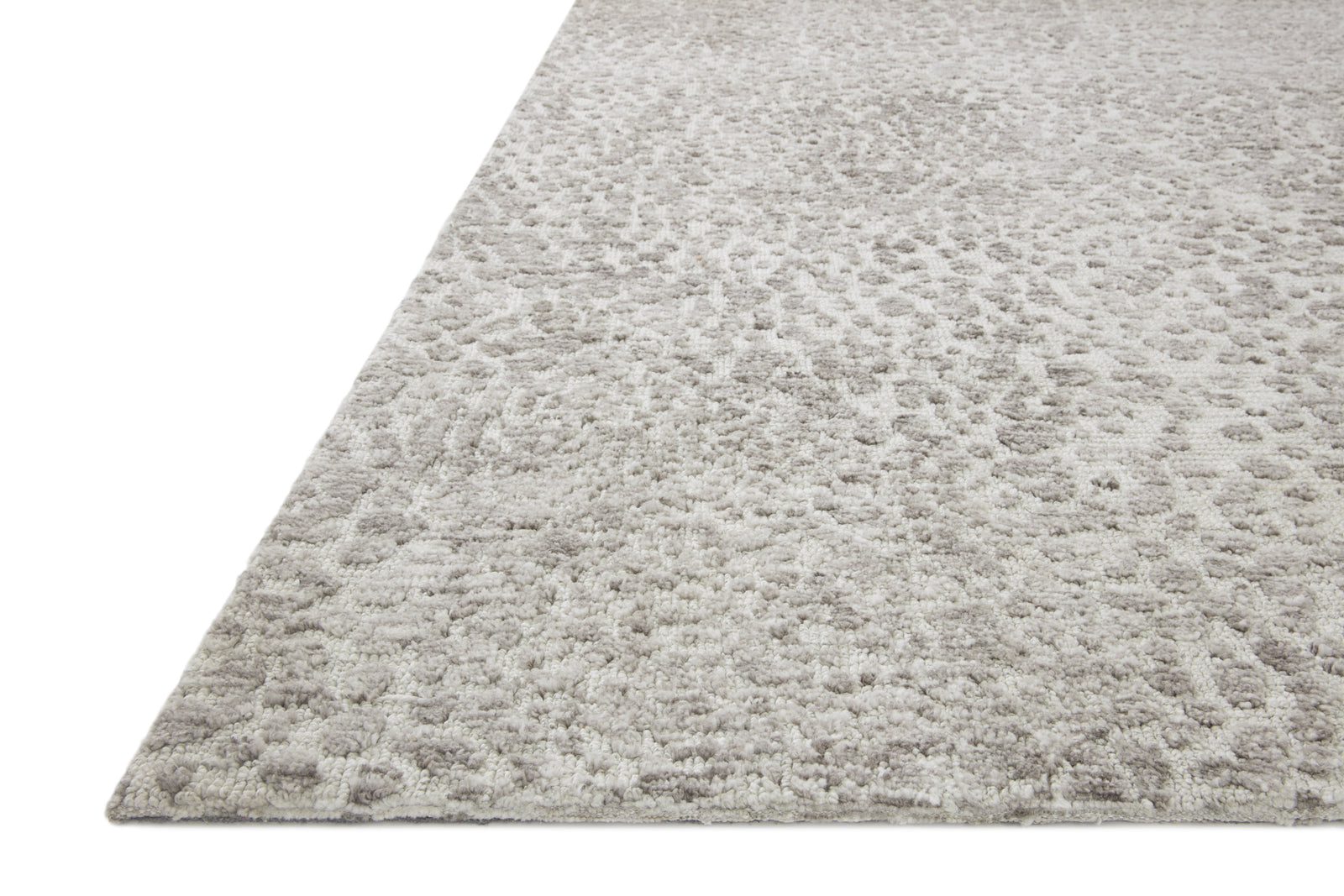 front view of Neda Silver / Ivory luxury Rug