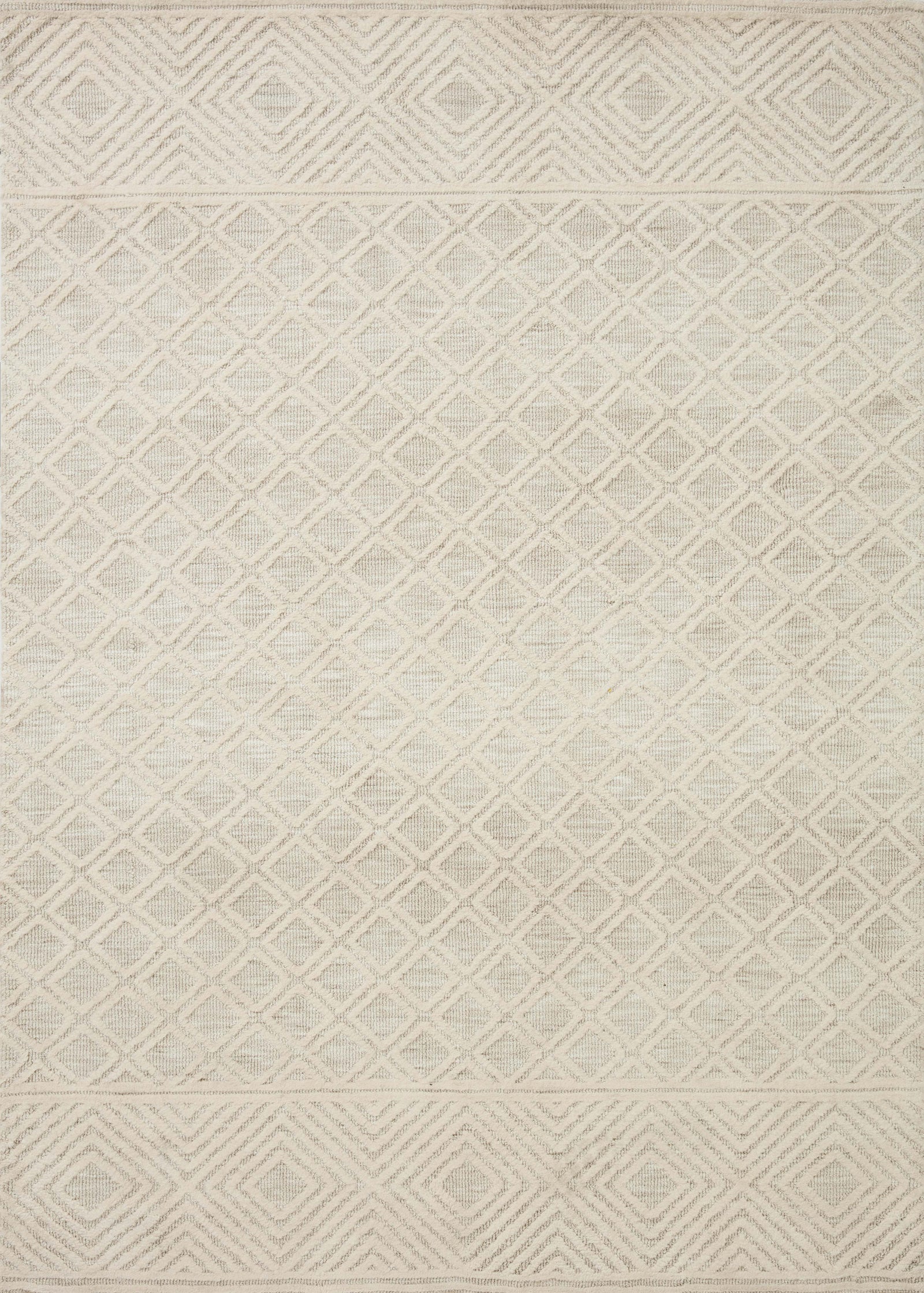 front view of Neda Ivory / Natural luxury Rug
