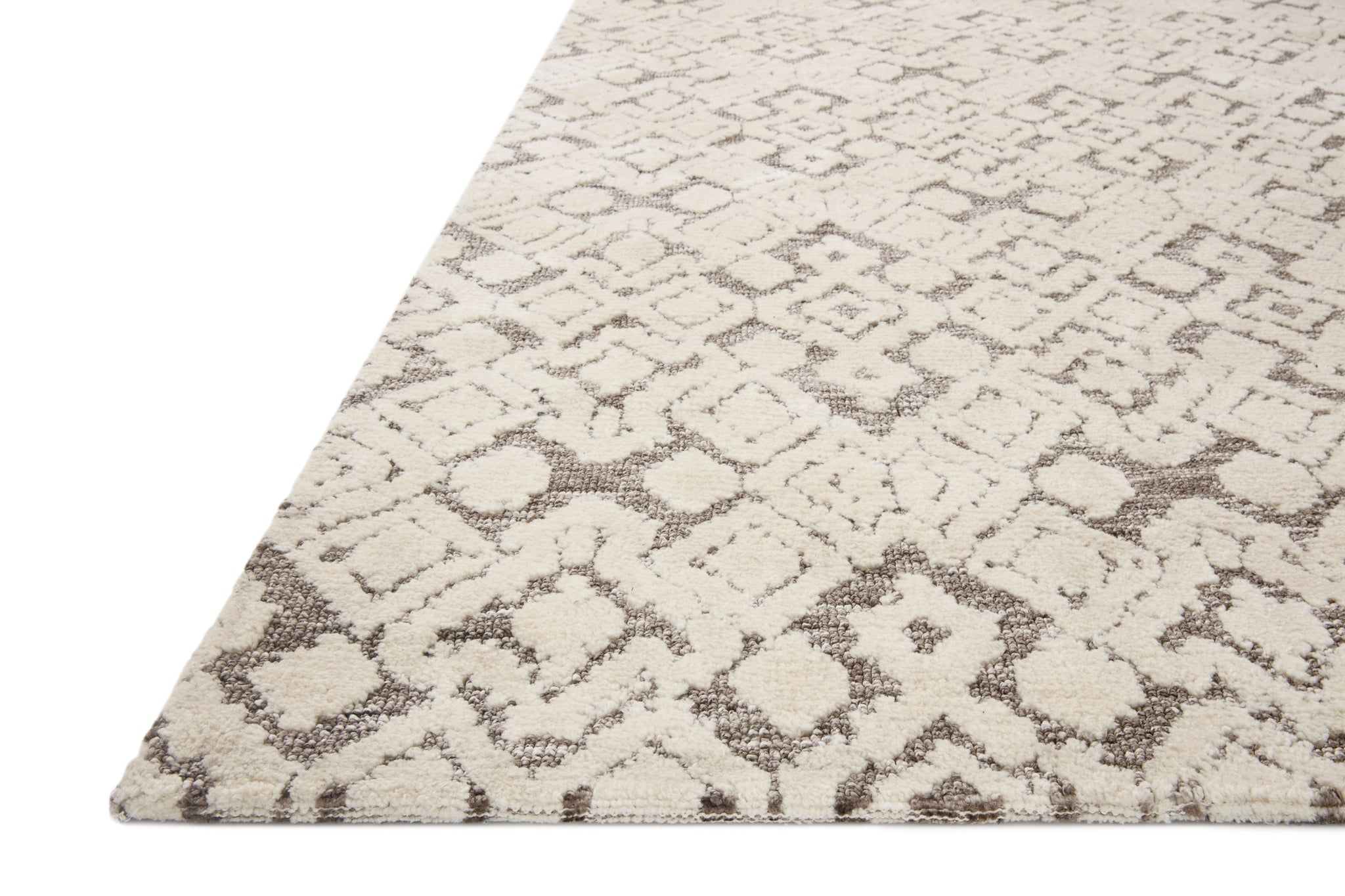 angle view of Neda Natural / Ivory luxury Rug
