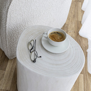 Nova Wide 21" Stump - Round - White