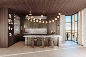 Nephele Chandelier 10" x 44" - Lifestyle [473-10-VPB]