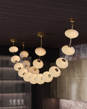 Nephele Chandelier 10" x 44" - Lifestyle [473-10-VPB]