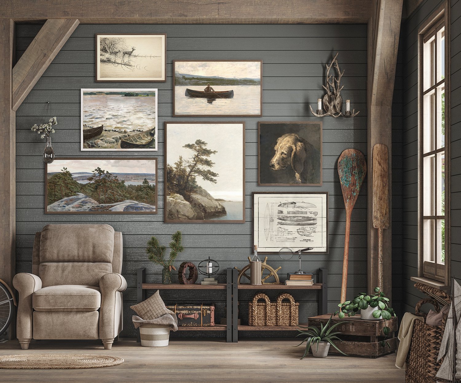 side view of Northern Collection - High Ground C. 1911 luxury Artwork