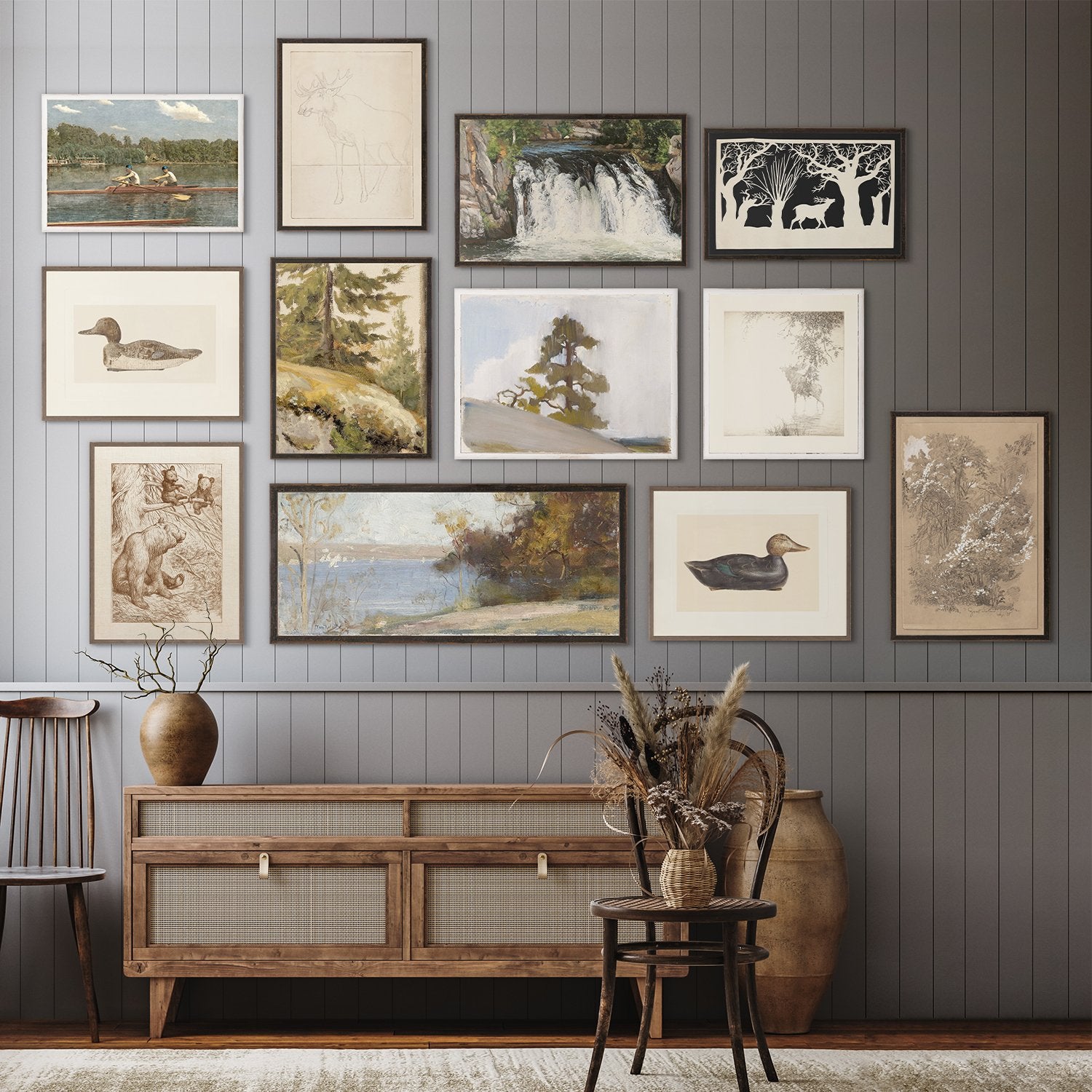 angle view of Northern Collection - Mother With Cubs C. 1893 luxury Artwork