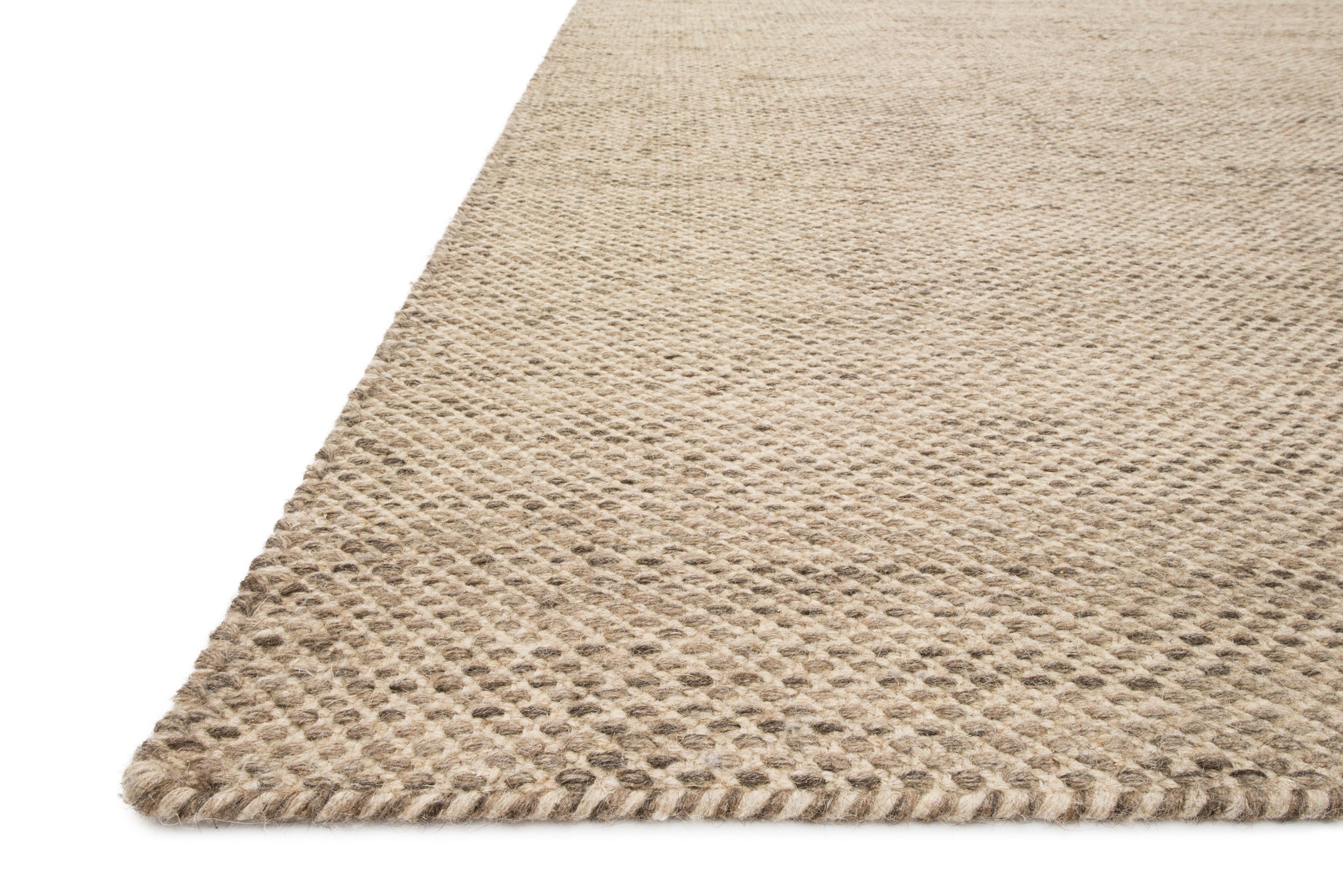 side view of Oakwood Wheat luxury Rug