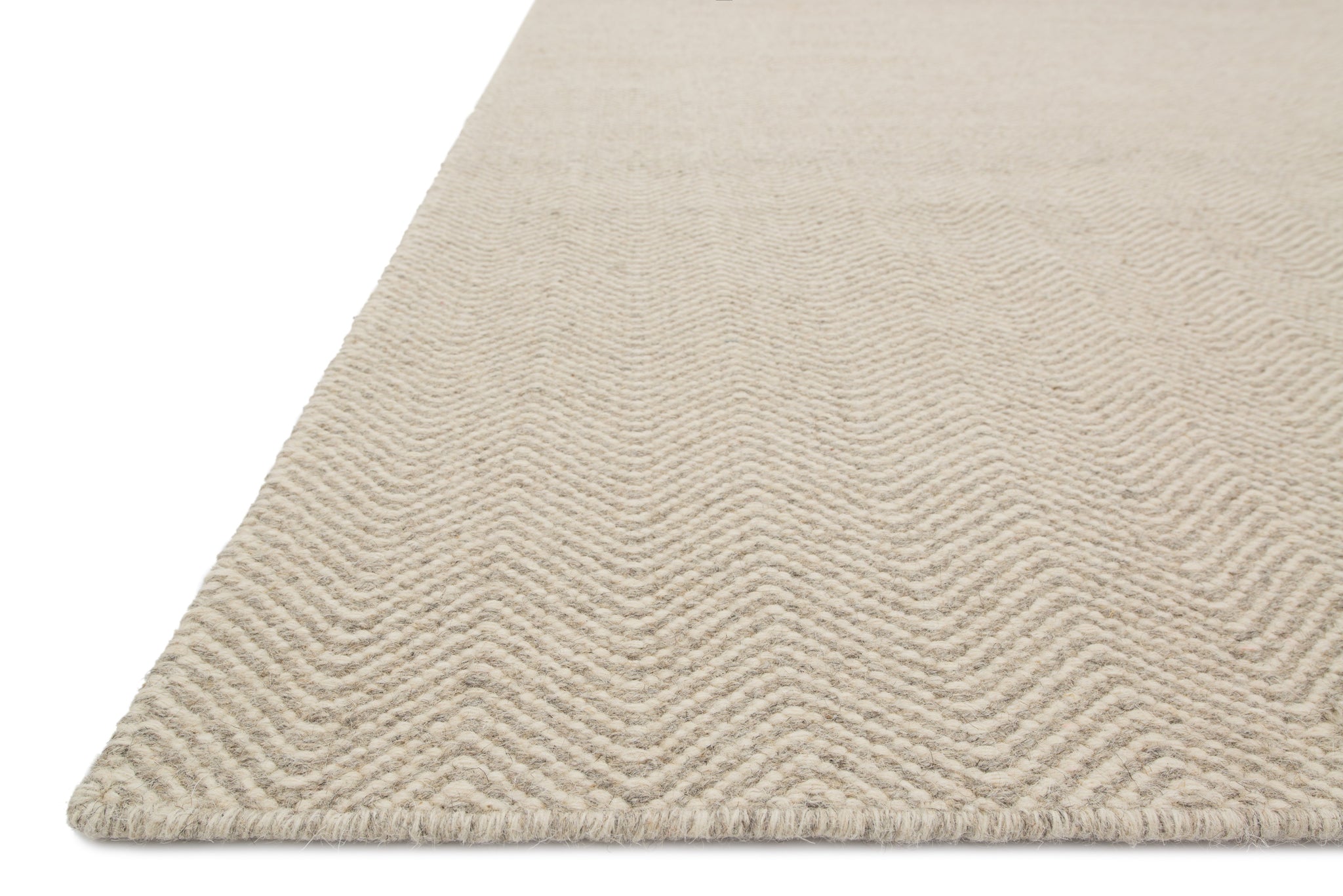 angle view of Oakwood Gravel luxury Rug