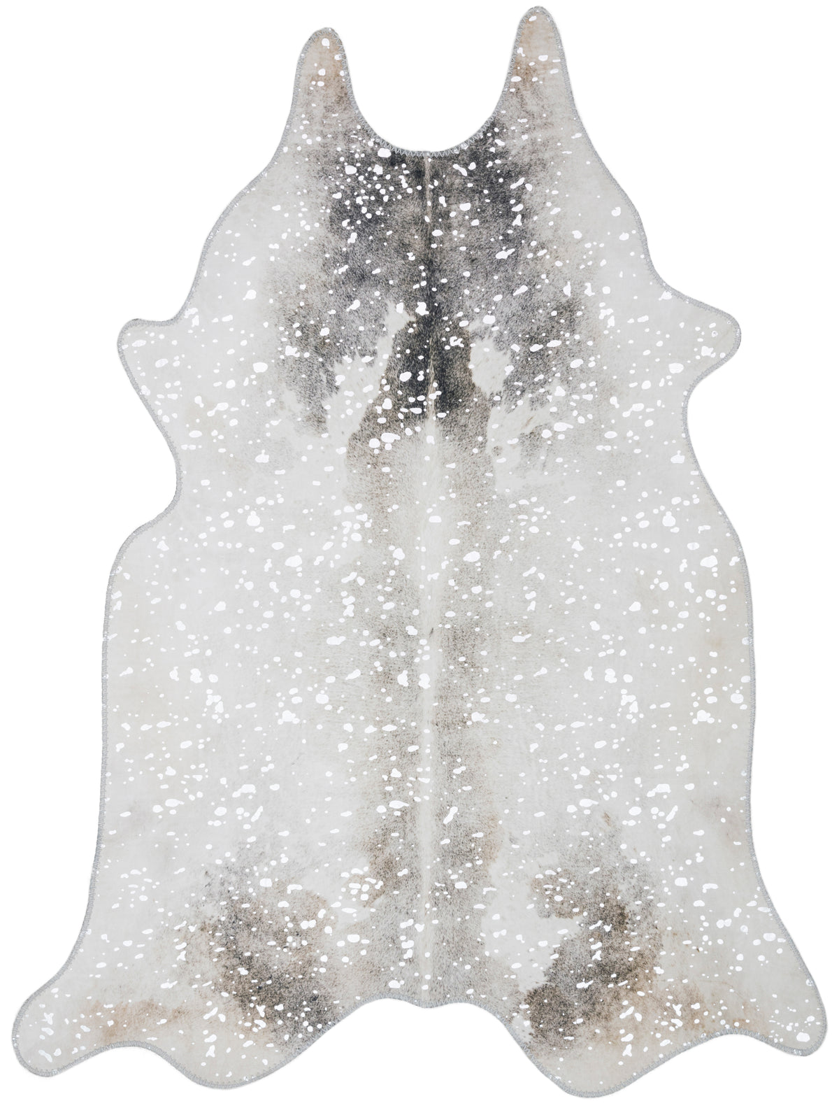 front view of Odessa Silver / Grey luxury Rug