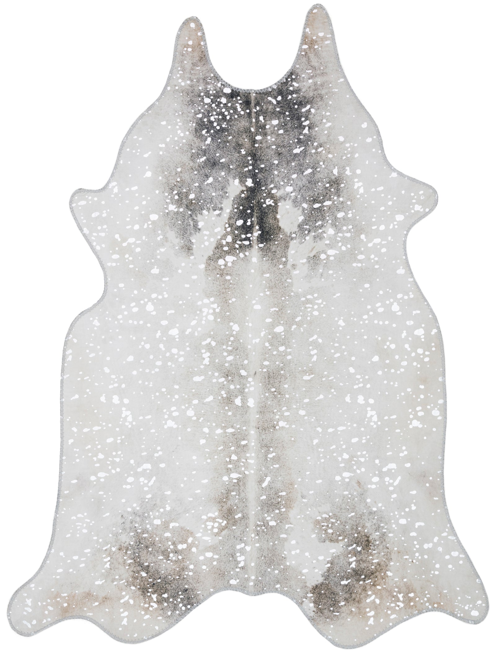 front view of Odessa Silver / Grey luxury Rug