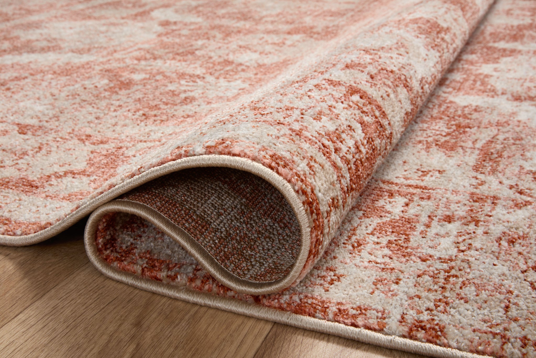 detail view of Odette Rust / Ivory luxury Rug