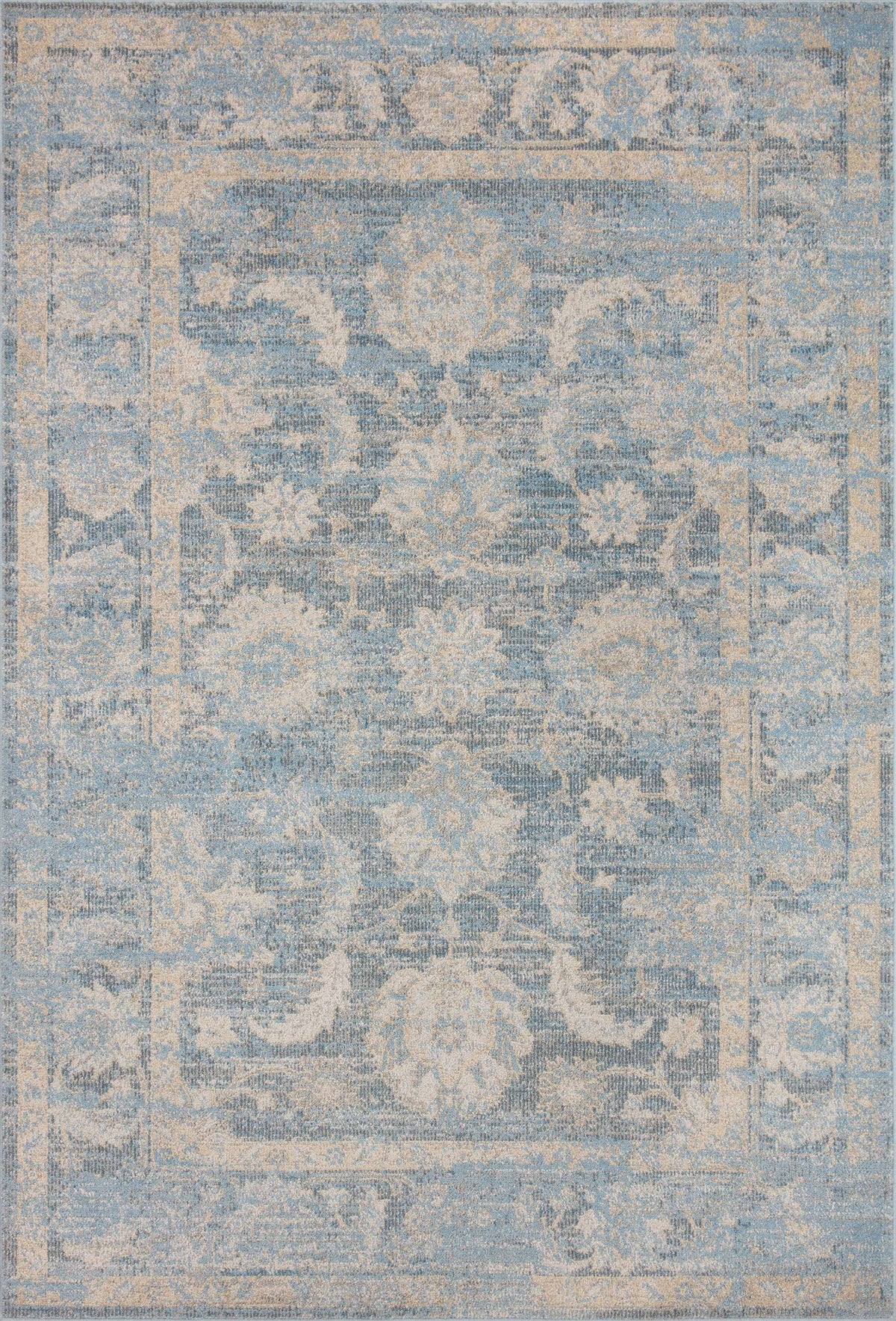 front view of Odette Sky / Beige luxury Rug