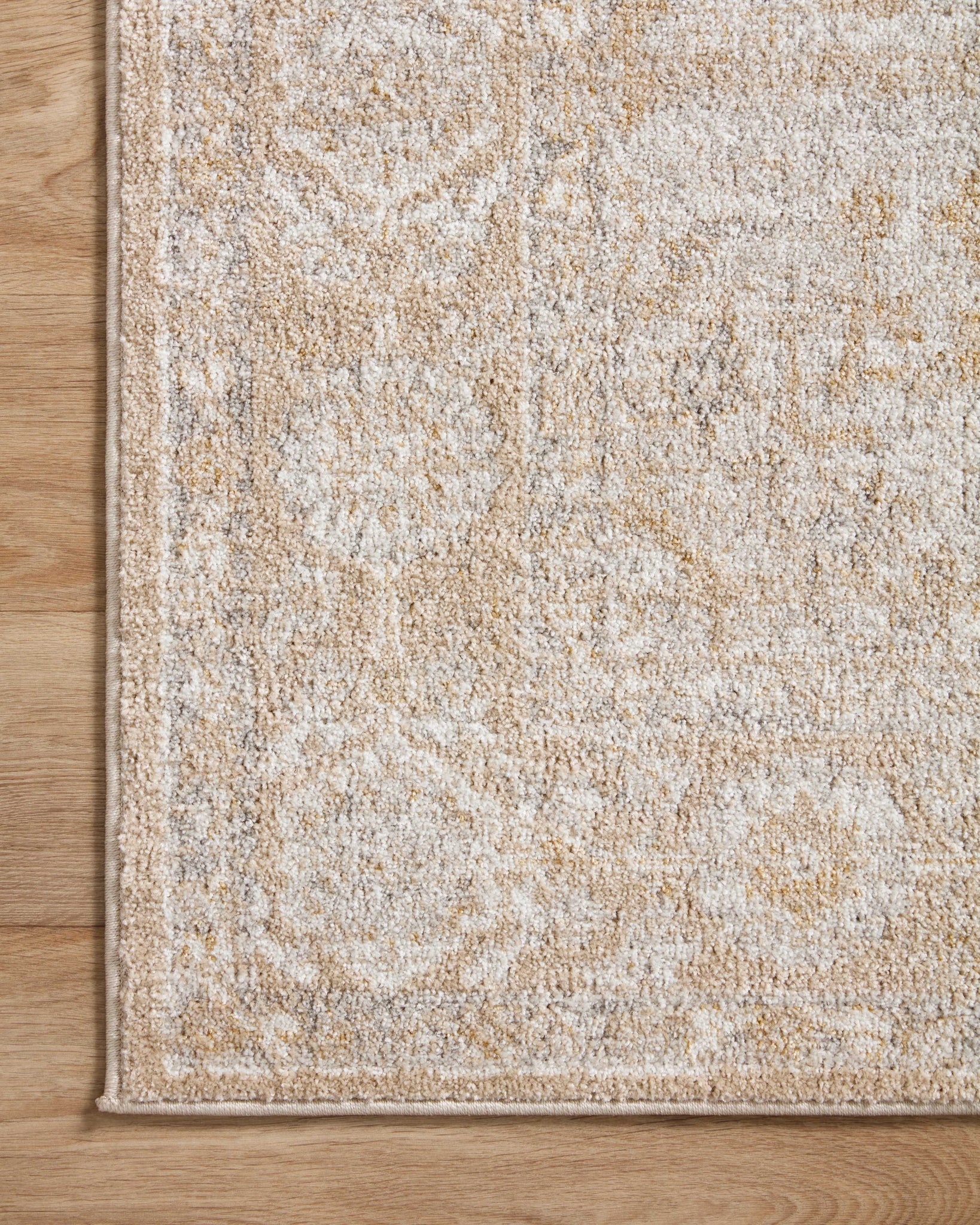 lifestyle view of Odette Beige / Silver luxury Rug