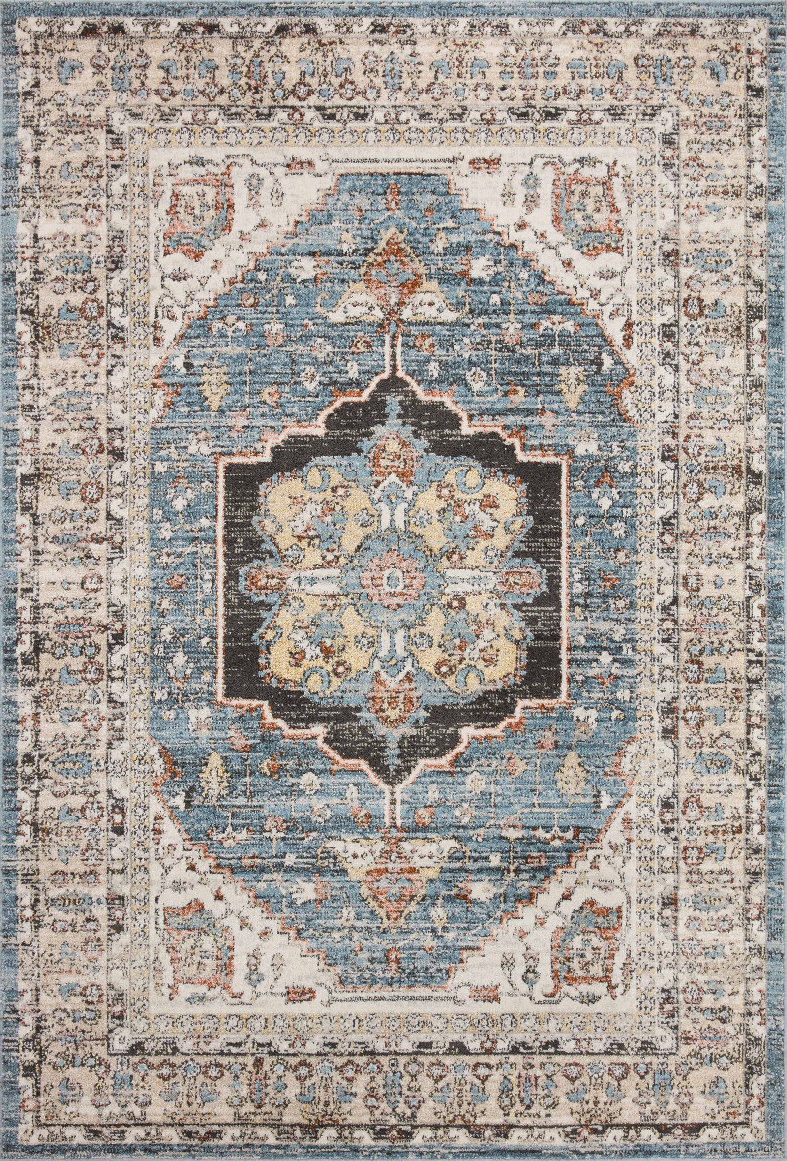 front view of Odette Sky / Multi luxury Rug