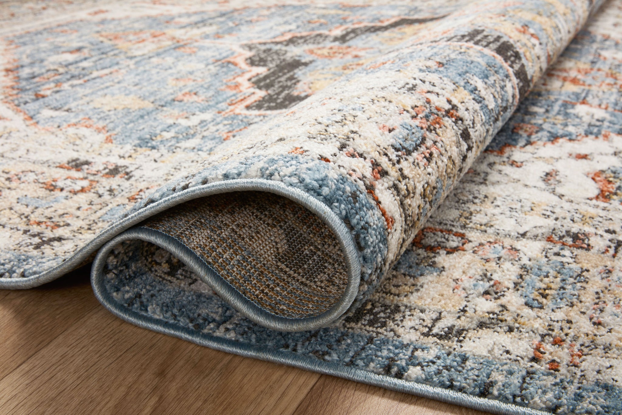 detail view of Odette Sky / Multi luxury Rug